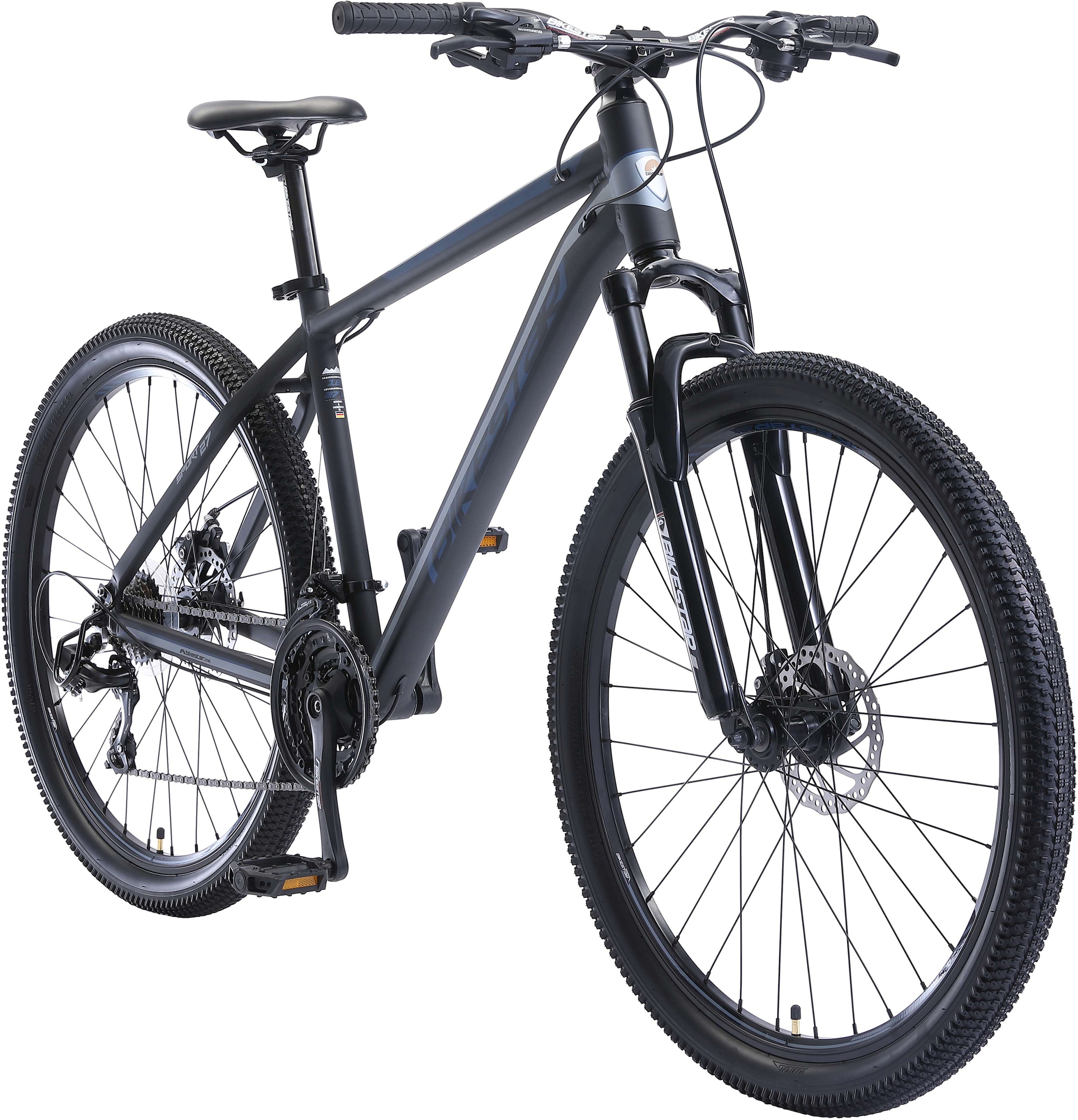Bikestar Mountainbike, 21 Gang, Shimano, RD-TY300 Schaltwerk, Kettenschaltung, für Damen und Herren, Kettenschaltung