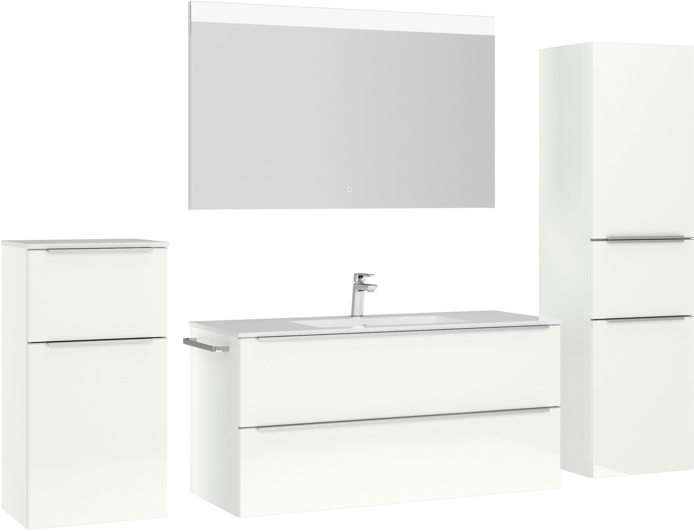 nobilia® Badmöbel-Set »Levere« vormontiert, mit Soft-Close, 4 Stk. tlg. Hoc günstig online kaufen