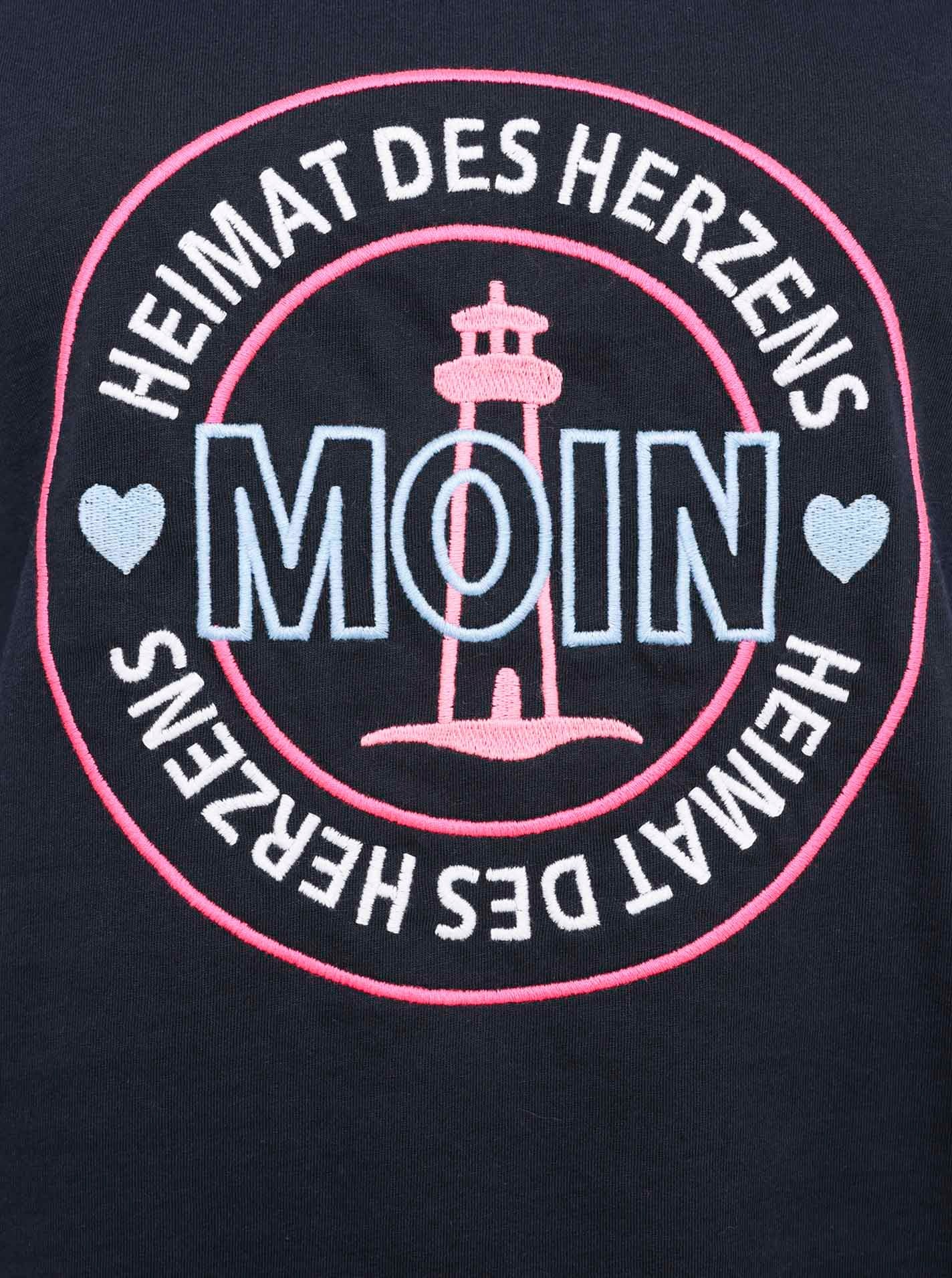 Zwillingsherz T-Shirt »"Heimat des Herzens"« Stickerei, Kurzarm, Rundhalsausschnitt, maritim