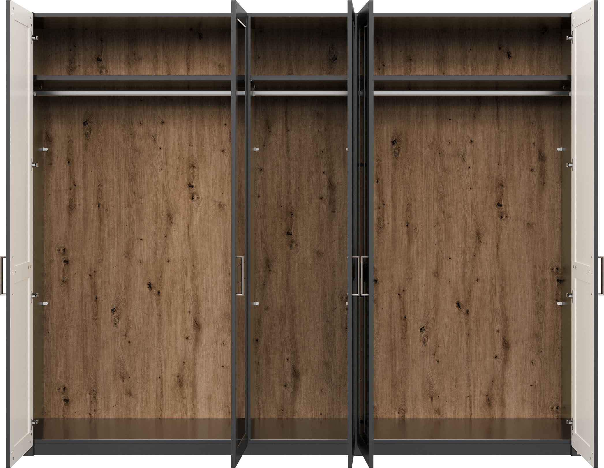 set one by Musterring Kleiderschrank »York Schlafen«, (1 St.), mit Holz- und Spiegeltüren,verschiedene Breiten, Höhe 207 x T 60 cm