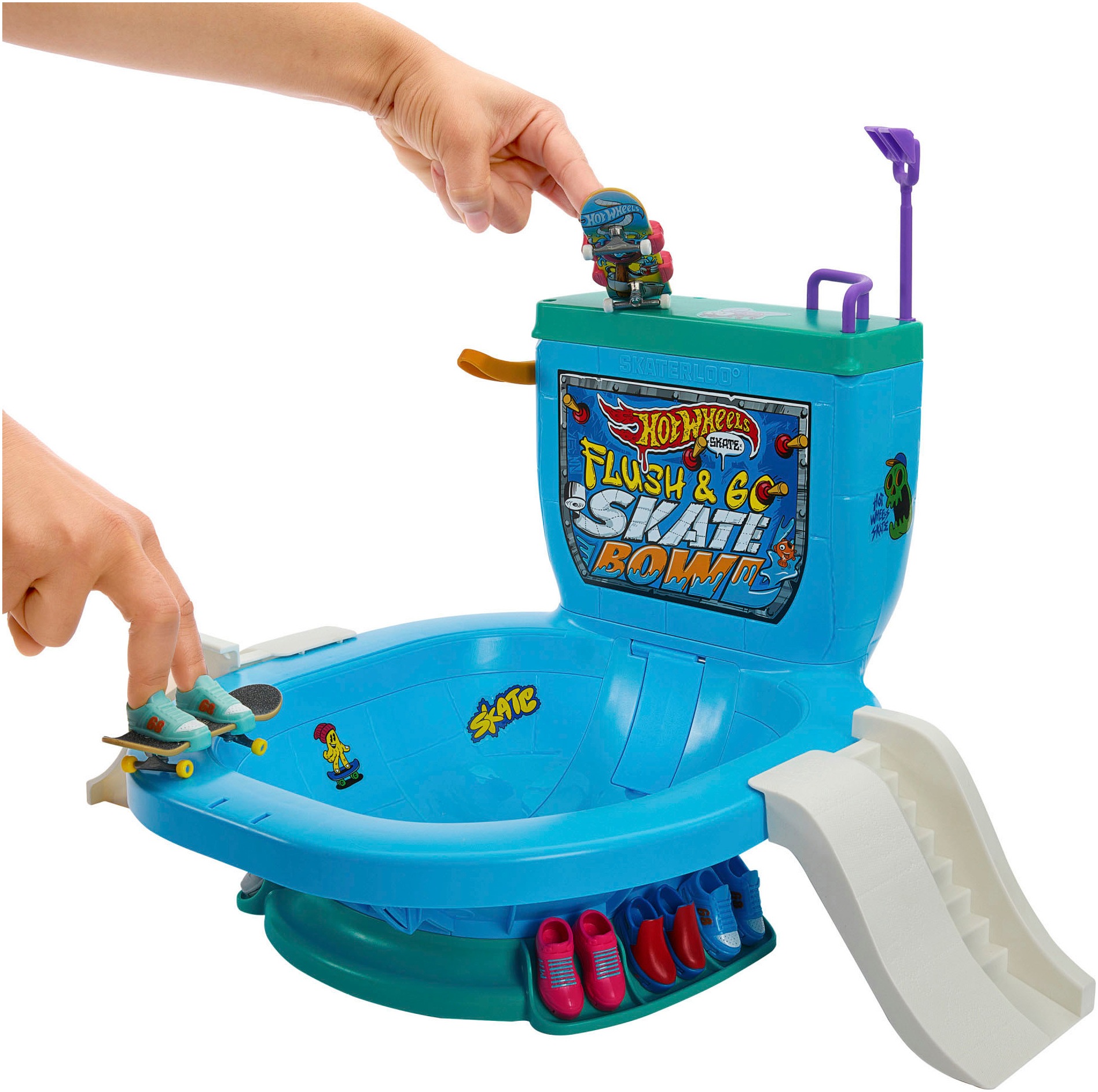 Hot Wheels Spielwelt »Skate Spülen und los gehts“-Skatebowl Fingerboard-Set«