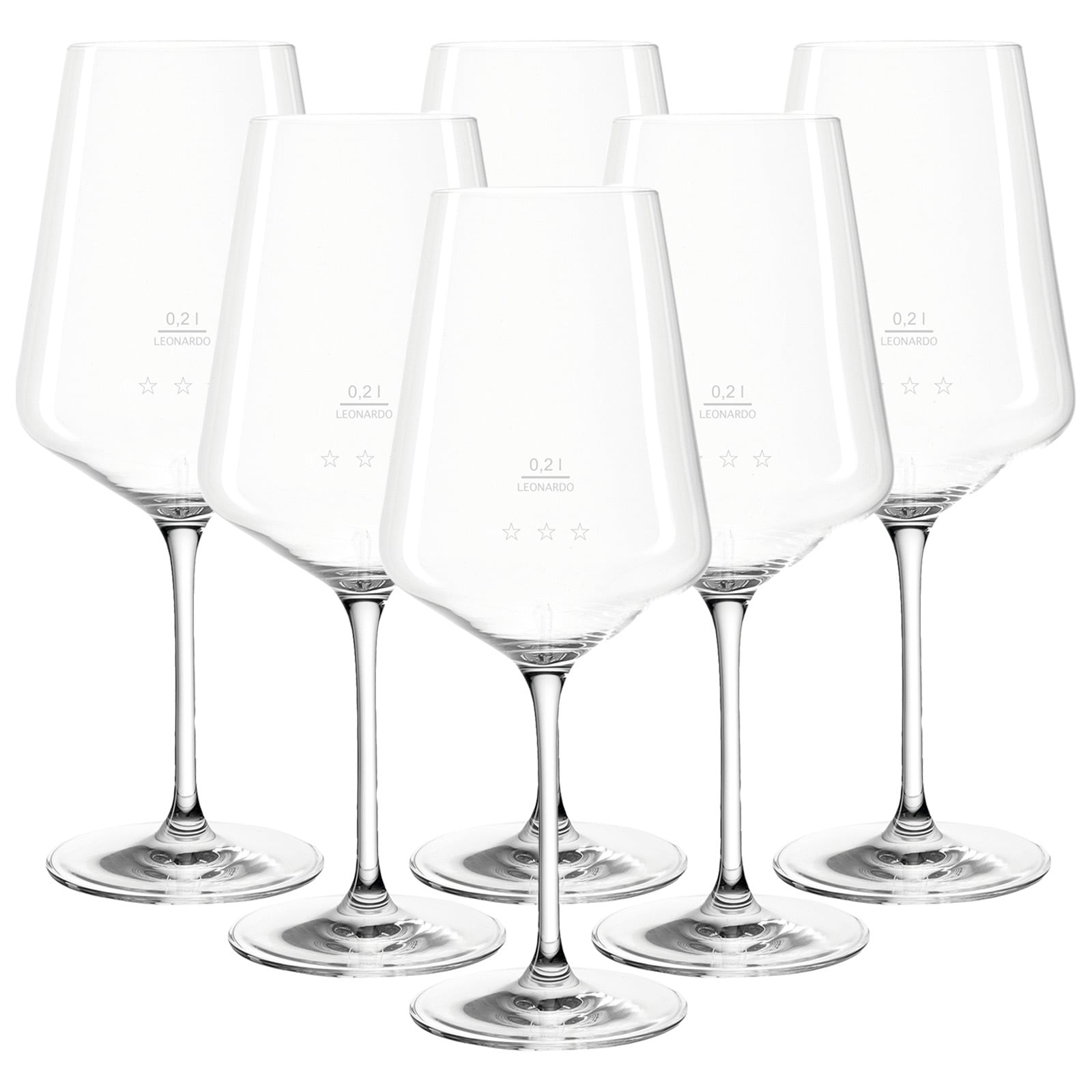 LEONARDO Rotweinglas »Rotweingläser geeicht Puccini Gastro-Edition 0,2 l 6e günstig online kaufen