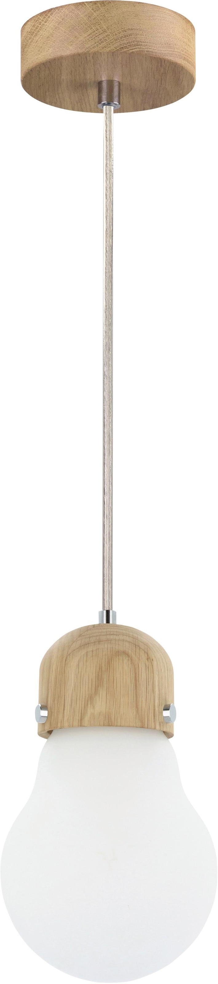 BRITOP LIGHTING Pendelleuchte »BULB WOOD«, 1 flammig, Leuchtmittel E27   oh günstig online kaufen