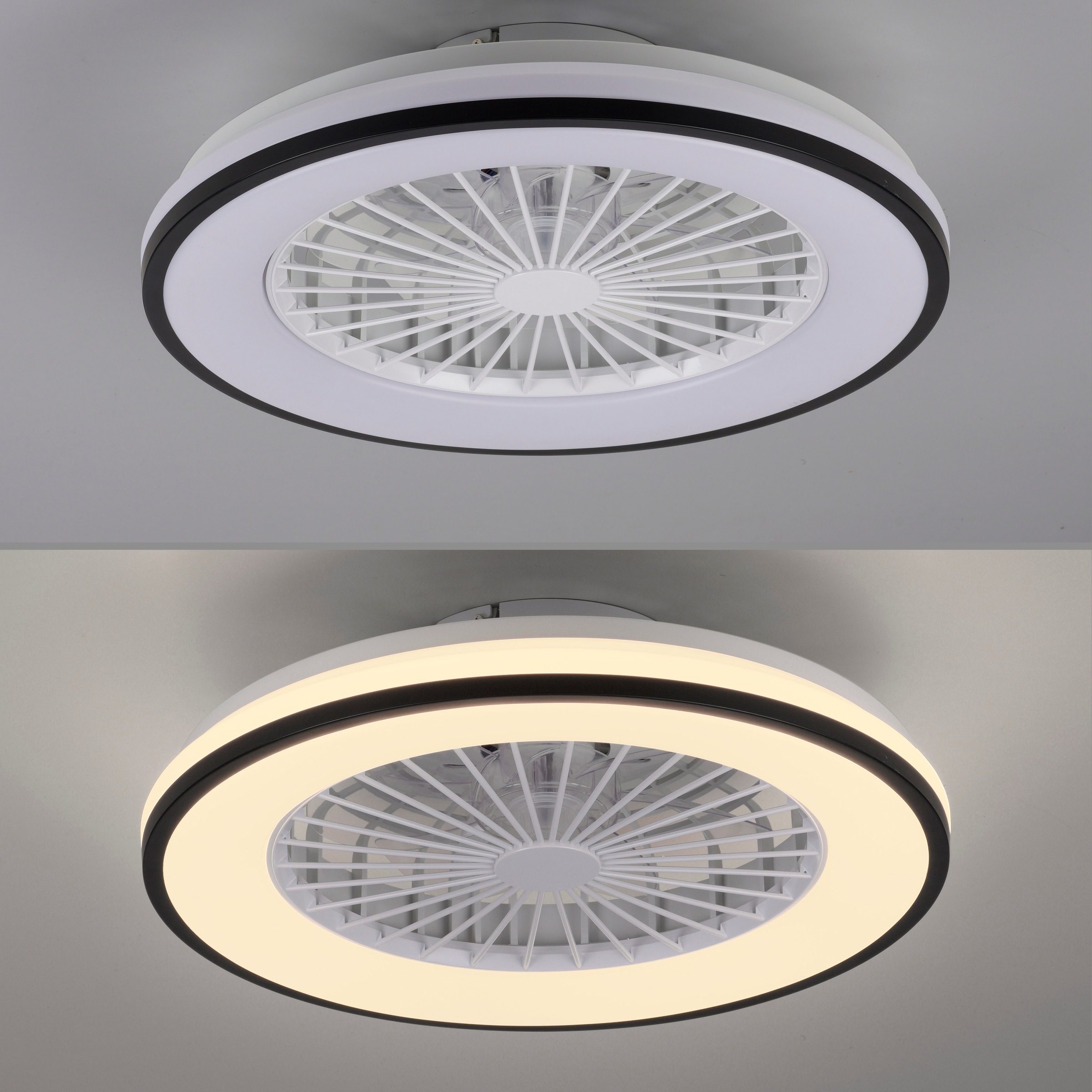 JUST LIGHT LED Deckenleuchte »LENO« LED-Board 1 Stk. RGB Ventilatorfunktion, CCT-RGB, Memoryfunktion, getrennt schaltbar