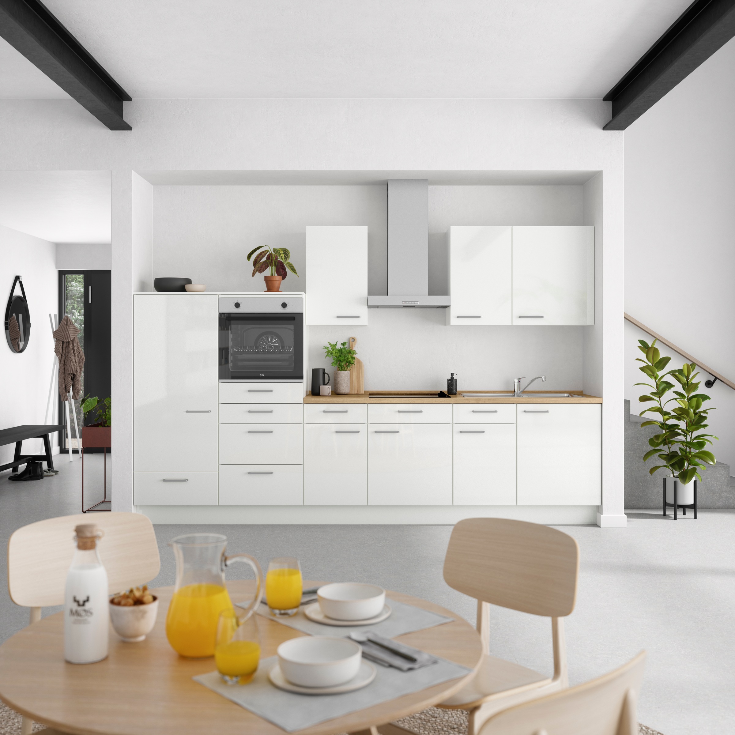 nobilia® Küchenzeile »"Flash I"« vormontiert,  Ausrichtung wählbar, Breite 330 cm, wahlw. mit E-Geräten