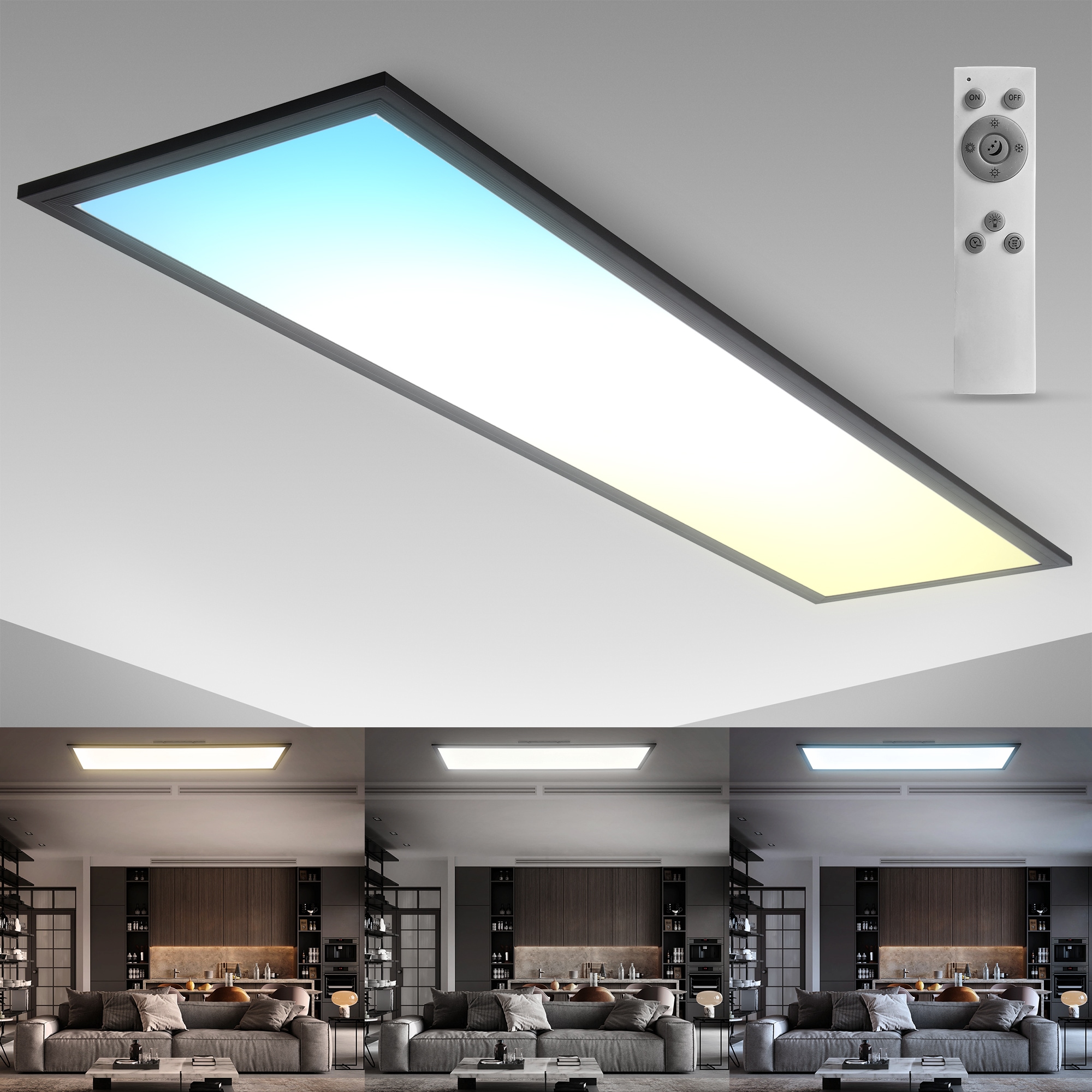 B.K.Licht LED Deckenleuchte »BKL1498 CCT Deckenlampe mit Fernbedienung, Ult günstig online kaufen