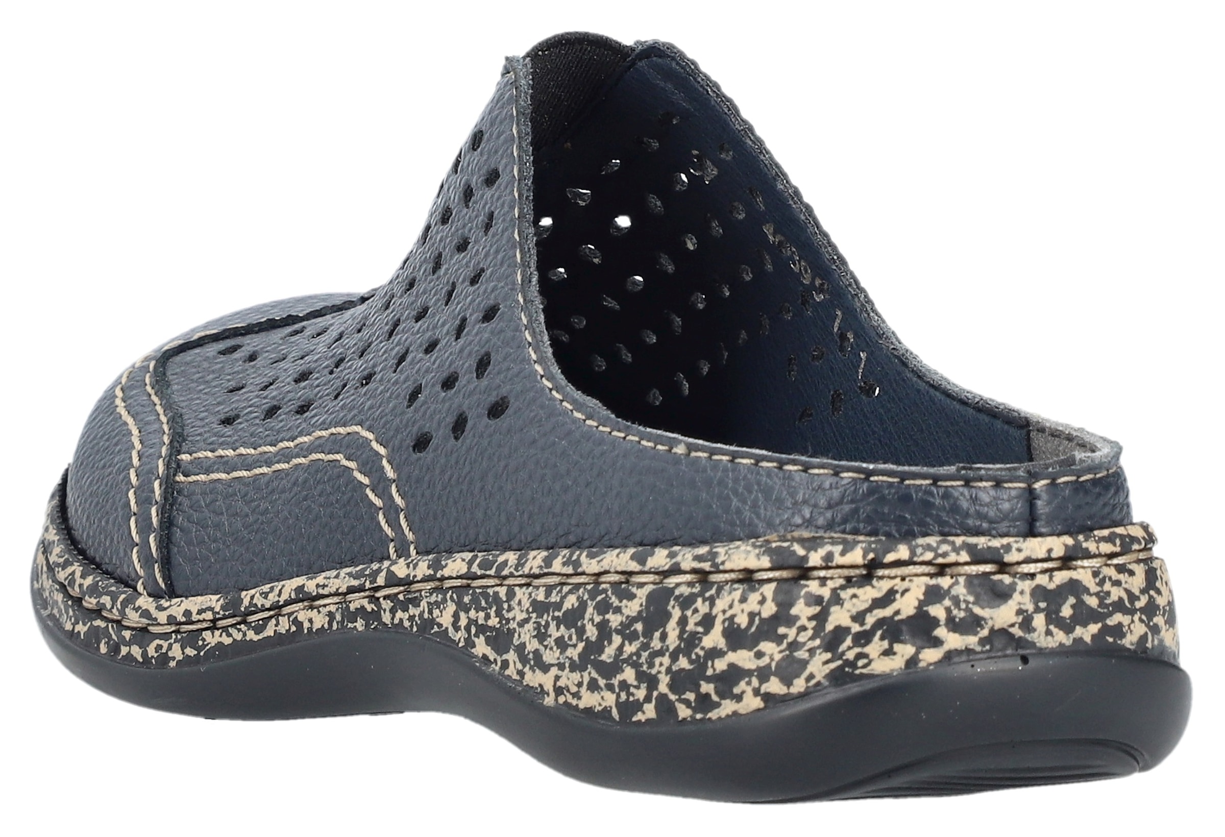 Rieker Clog, Schlupfschuh, Hausschuh, Sommerschuh mit Perforation