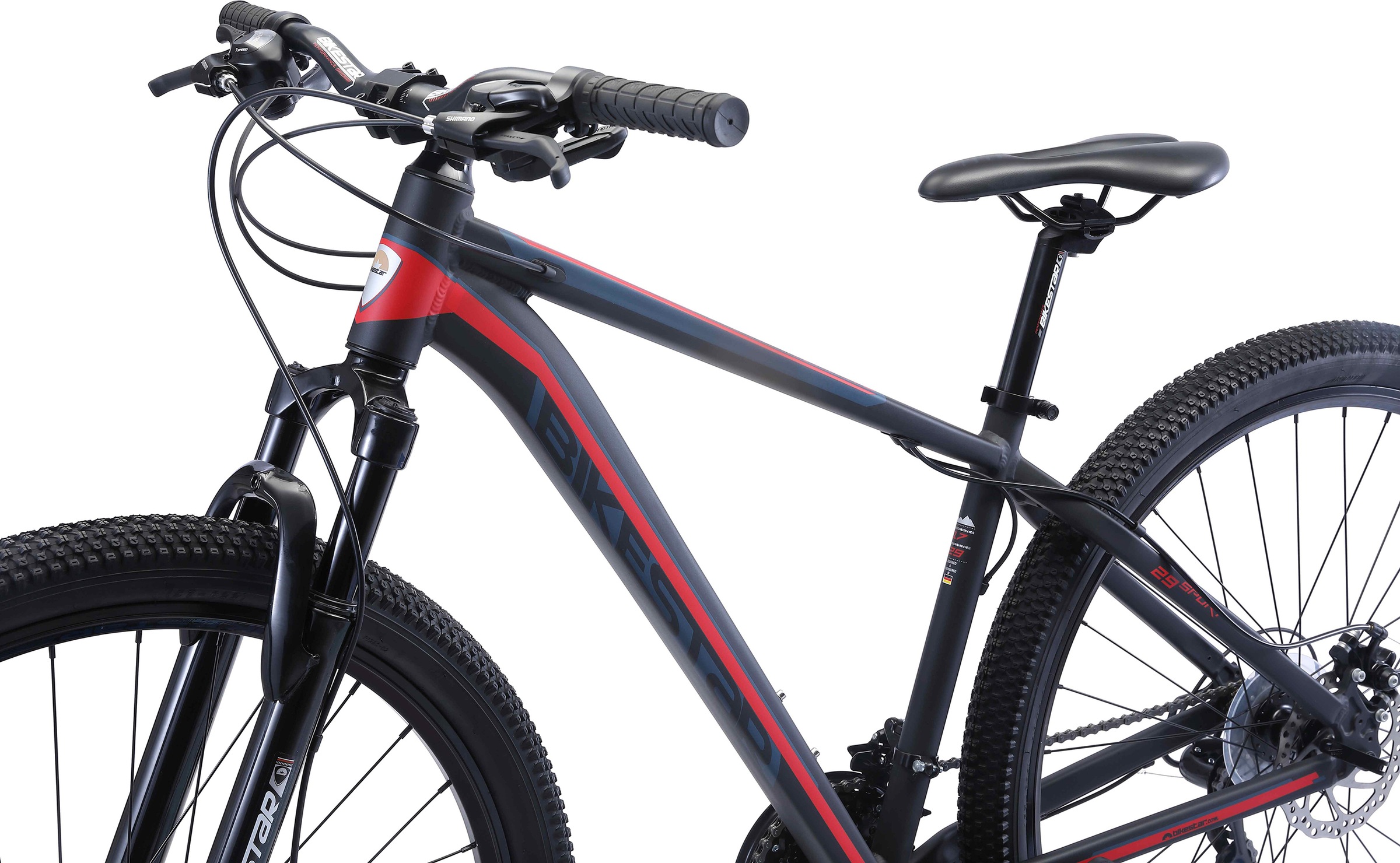 Bikestar Mountainbike, 21 Gang, Shimano, RD-TY300 Schaltwerk, Kettenschaltung, für Damen und Herren, Kettenschaltung