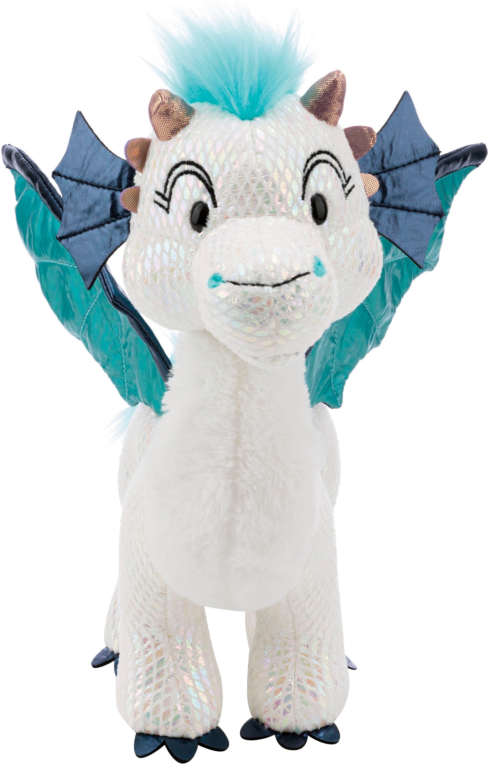 Nici Kuscheltier »Winter, Drache Zafura, 35 cm stehend«, sitzend; enthält recyceltes Material