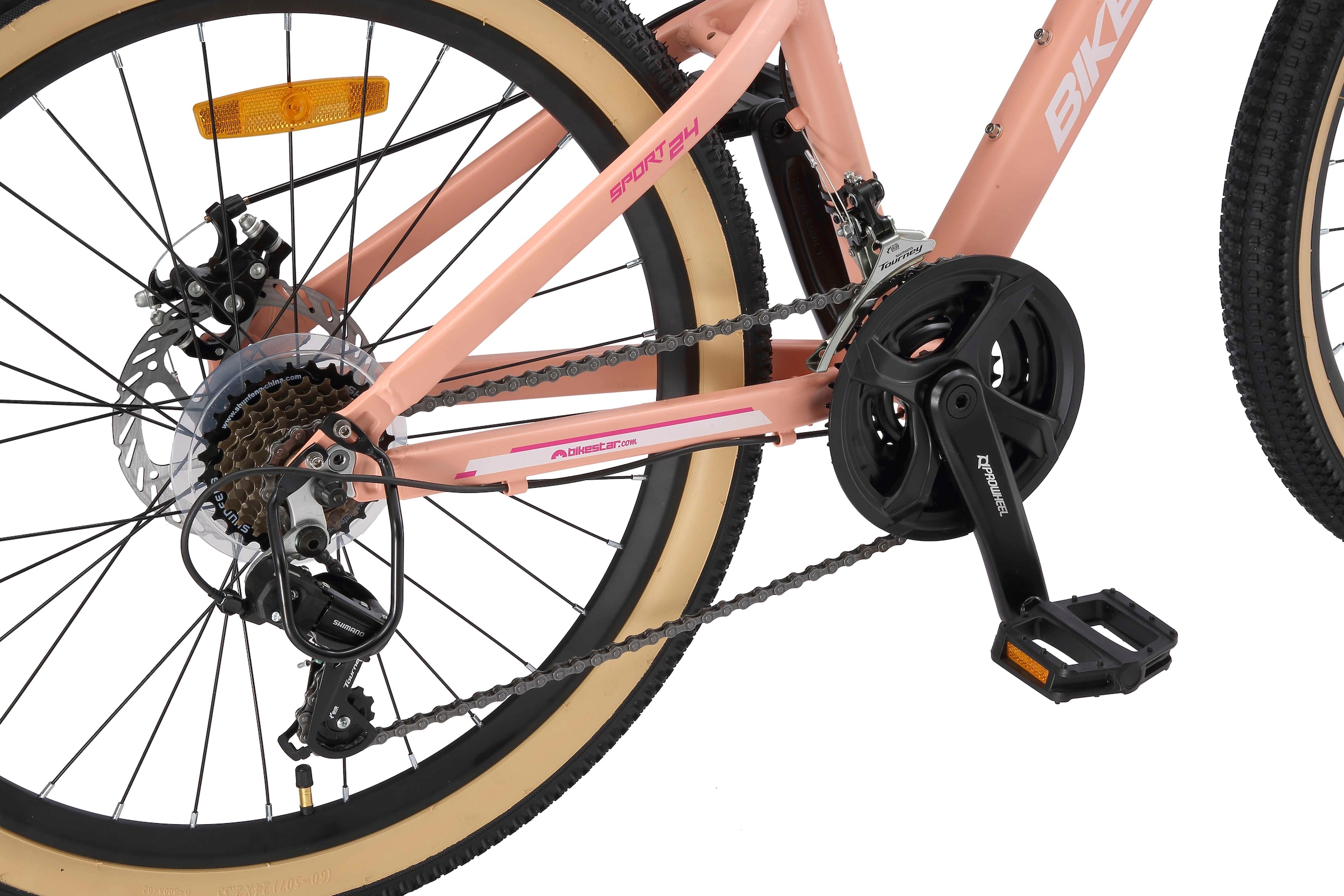Bikestar Jugendfahrrad, 21 Gang, Shimano, RD-TY21 Schaltwerk, Kettenschaltung