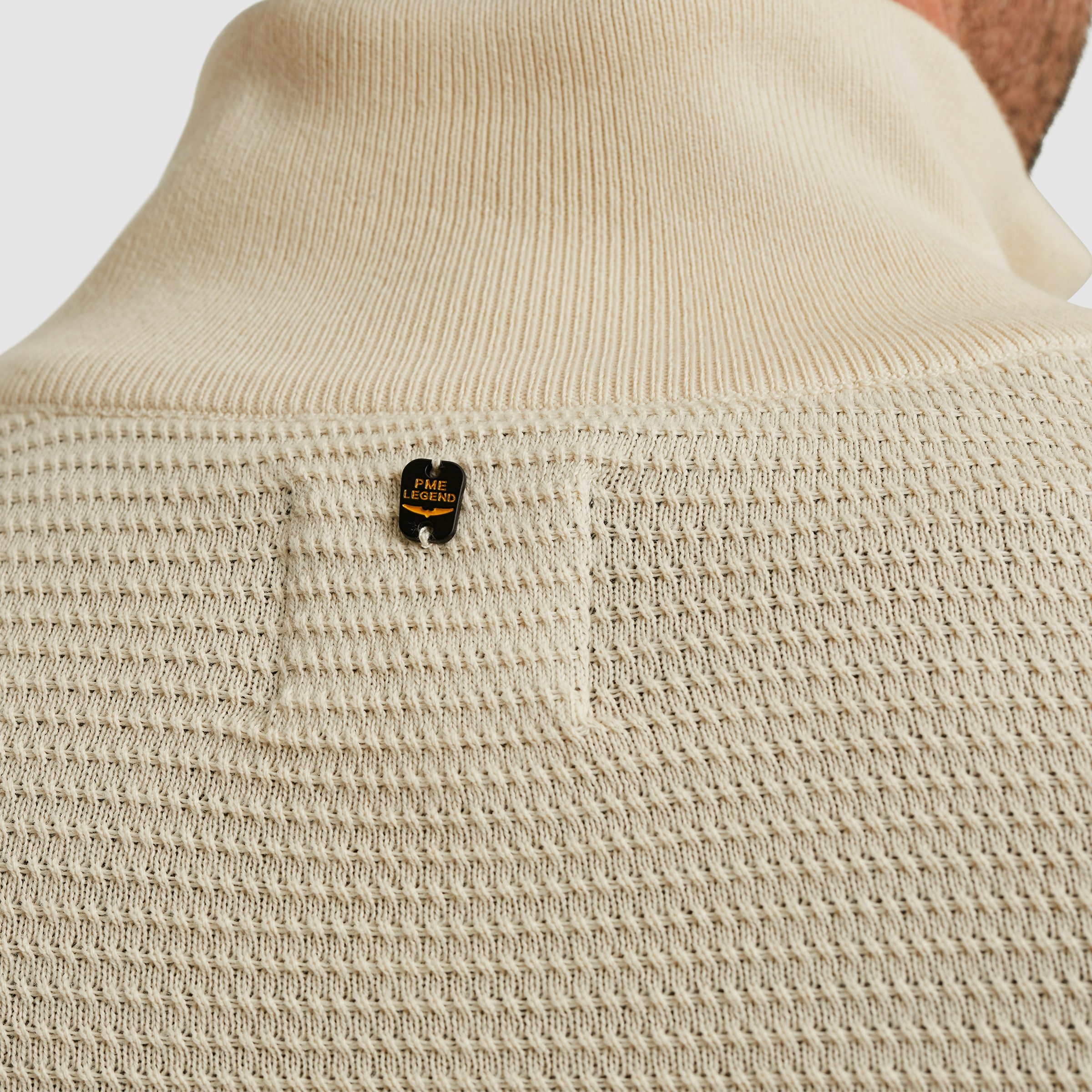 PME LEGEND Troyer mit Struktur-Muster und Logo-Badge