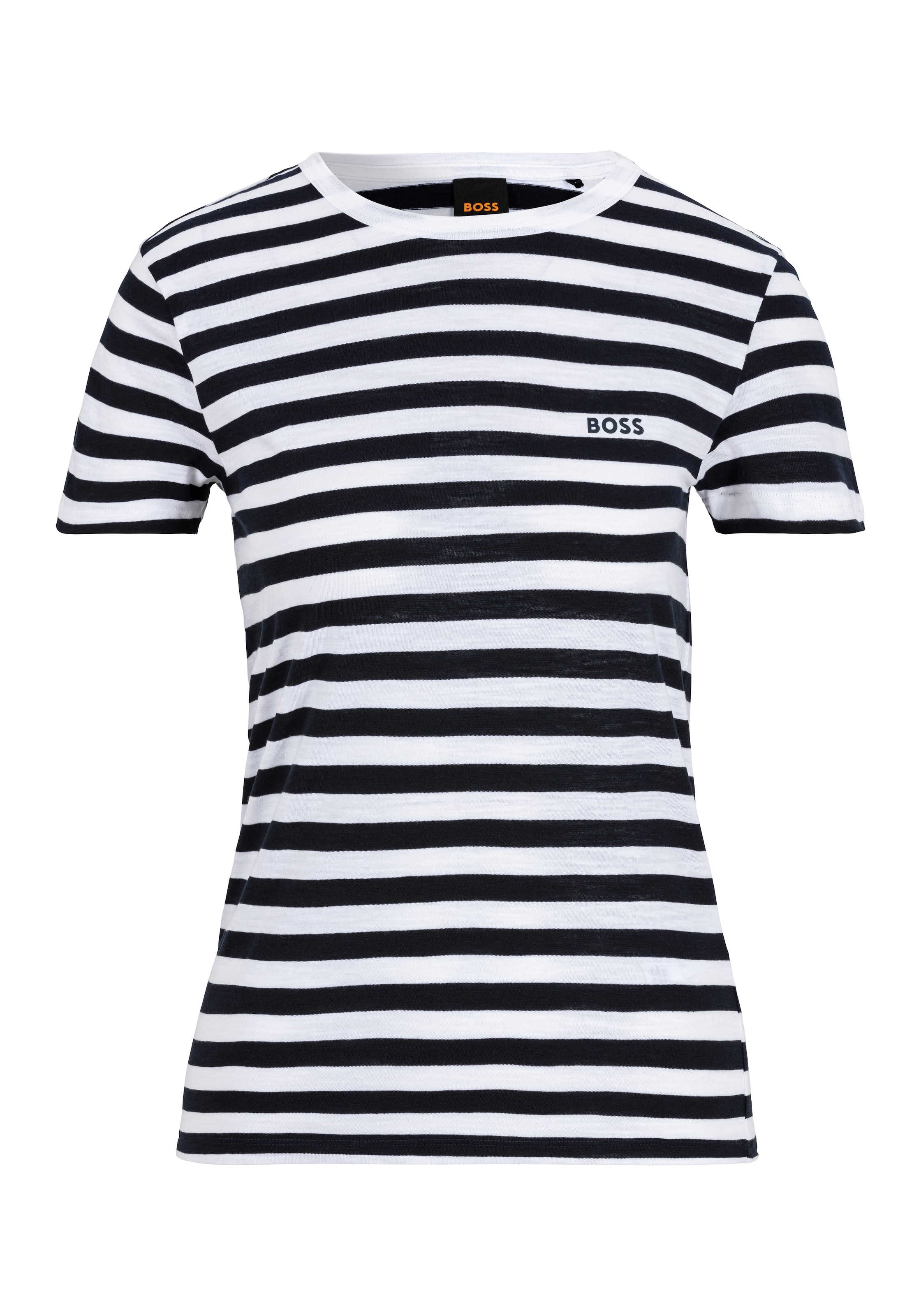 BOSS ORANGE T-Shirt »Esla Striped Premium Damenmode« Premium Damenmode, im gestreiften Design