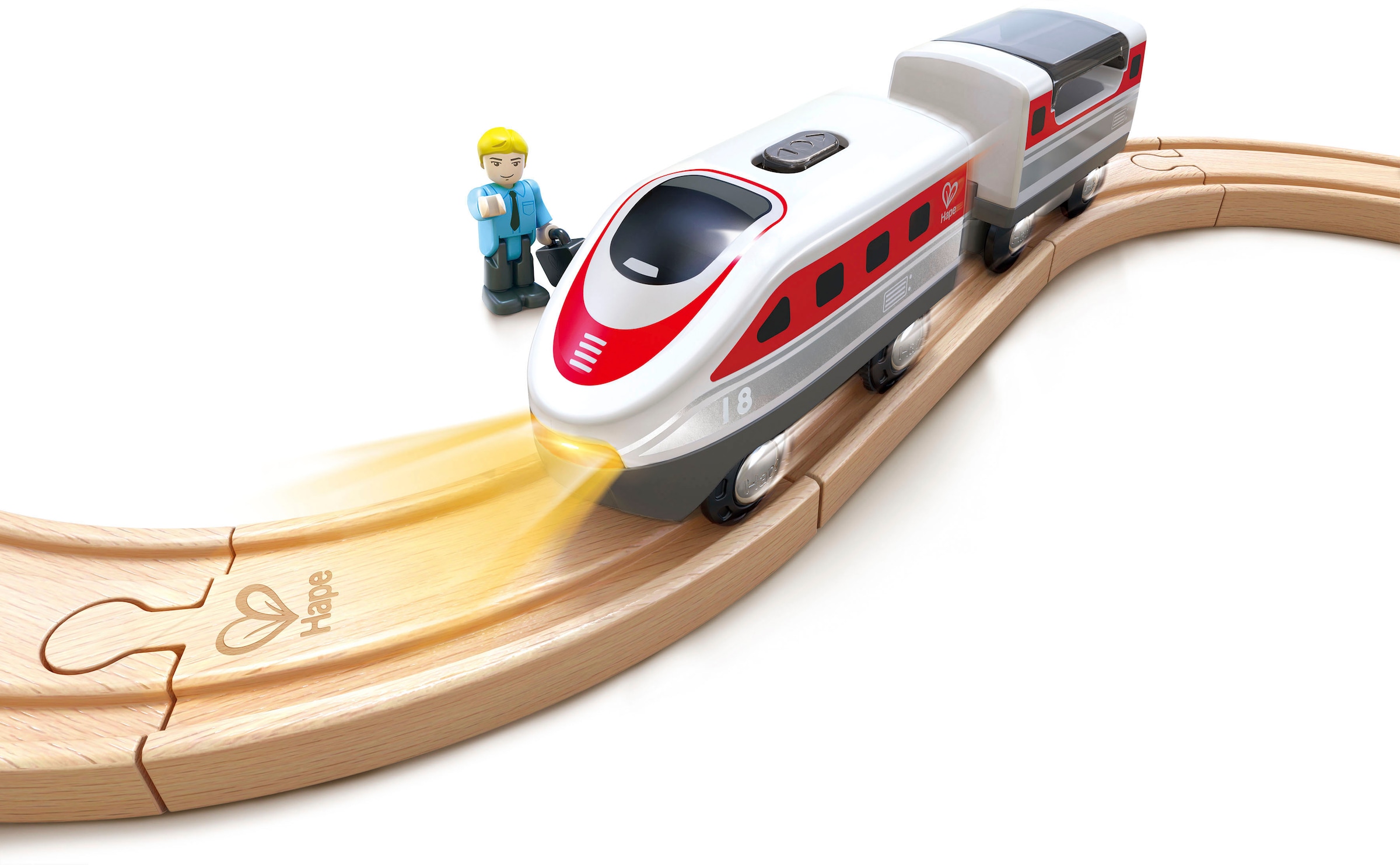 Hape Spielzeug-Eisenbahn »Batteriebetriebenes Intercity-Zugset«