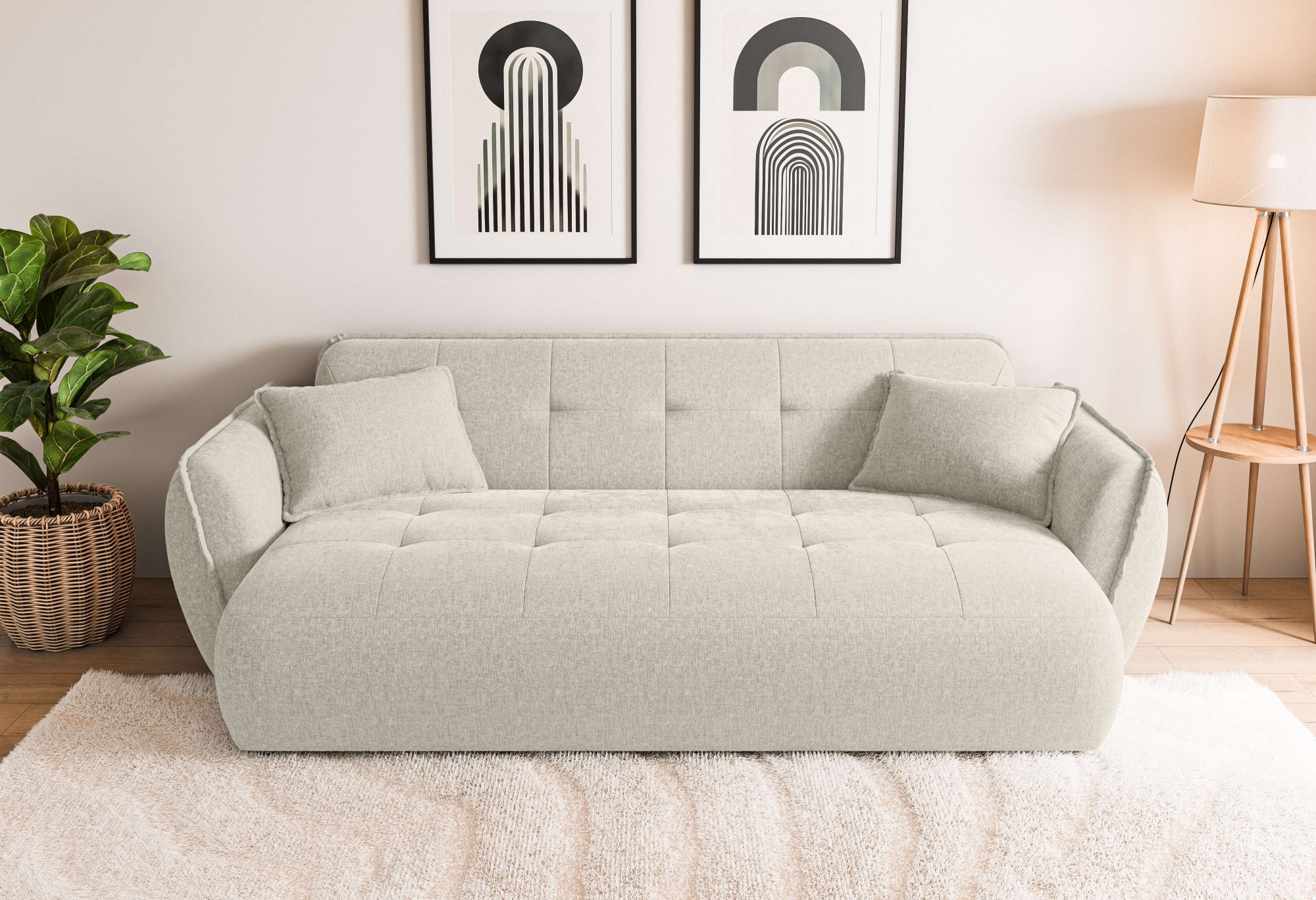 Home affaire Big-Sofa »MIRELDA Design-Sofa mit Steppungen, hoher Sitzkomfor günstig online kaufen