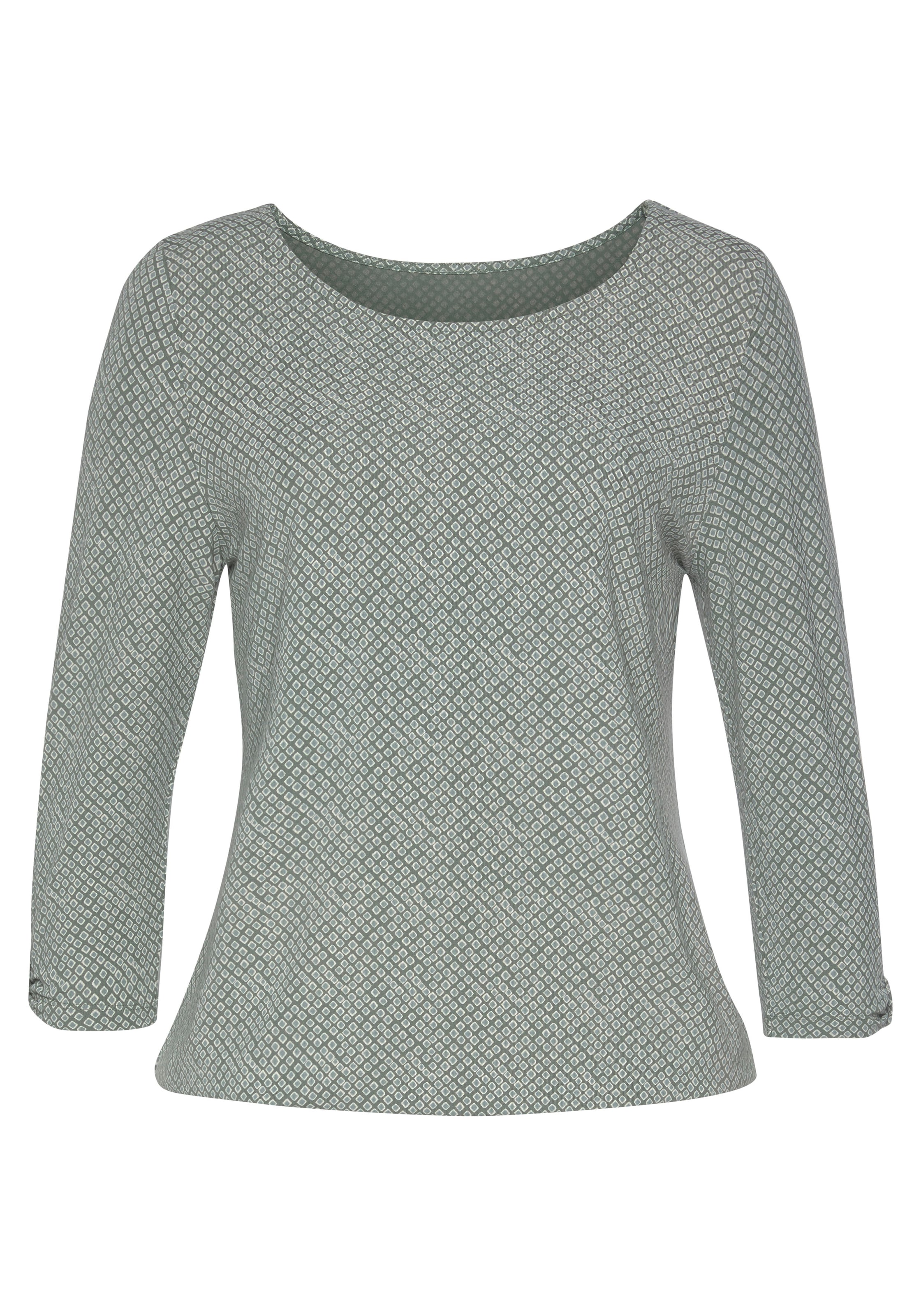 LASCANA 3/4-Arm-Shirt »mit kleinem Cut-Out am Ärmelsaum«, (2er-Pack), aus weichem Viskose-Stretch