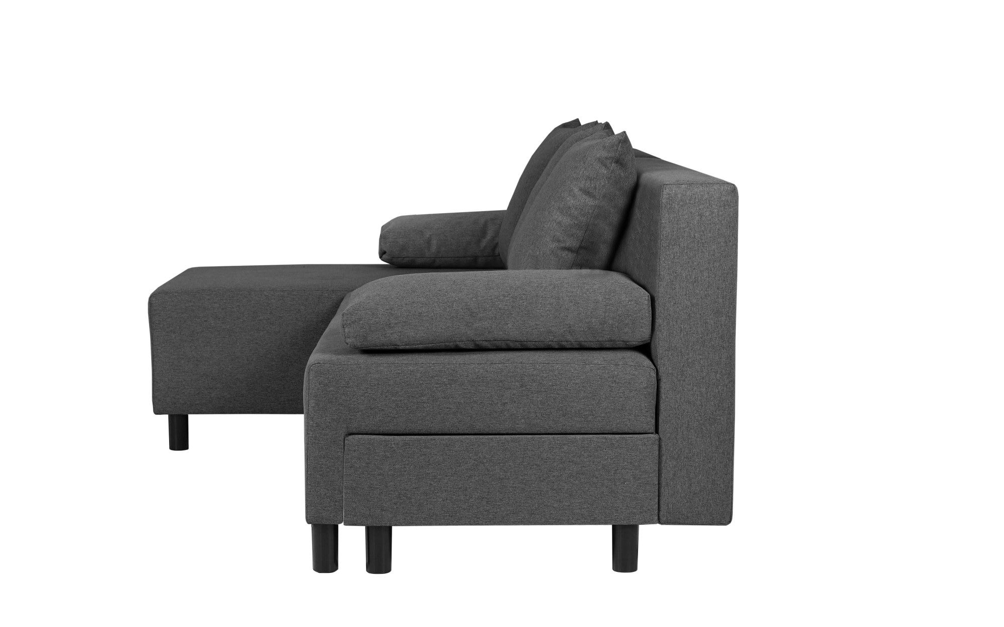 INOSIGN Ecksofa »IWALANI, Schlafsofa mit Bettkasten, Recamiere beidseitig montierbar«, L-Form, B/T/H 199/135/83 cm, Struktur weich & Velvet