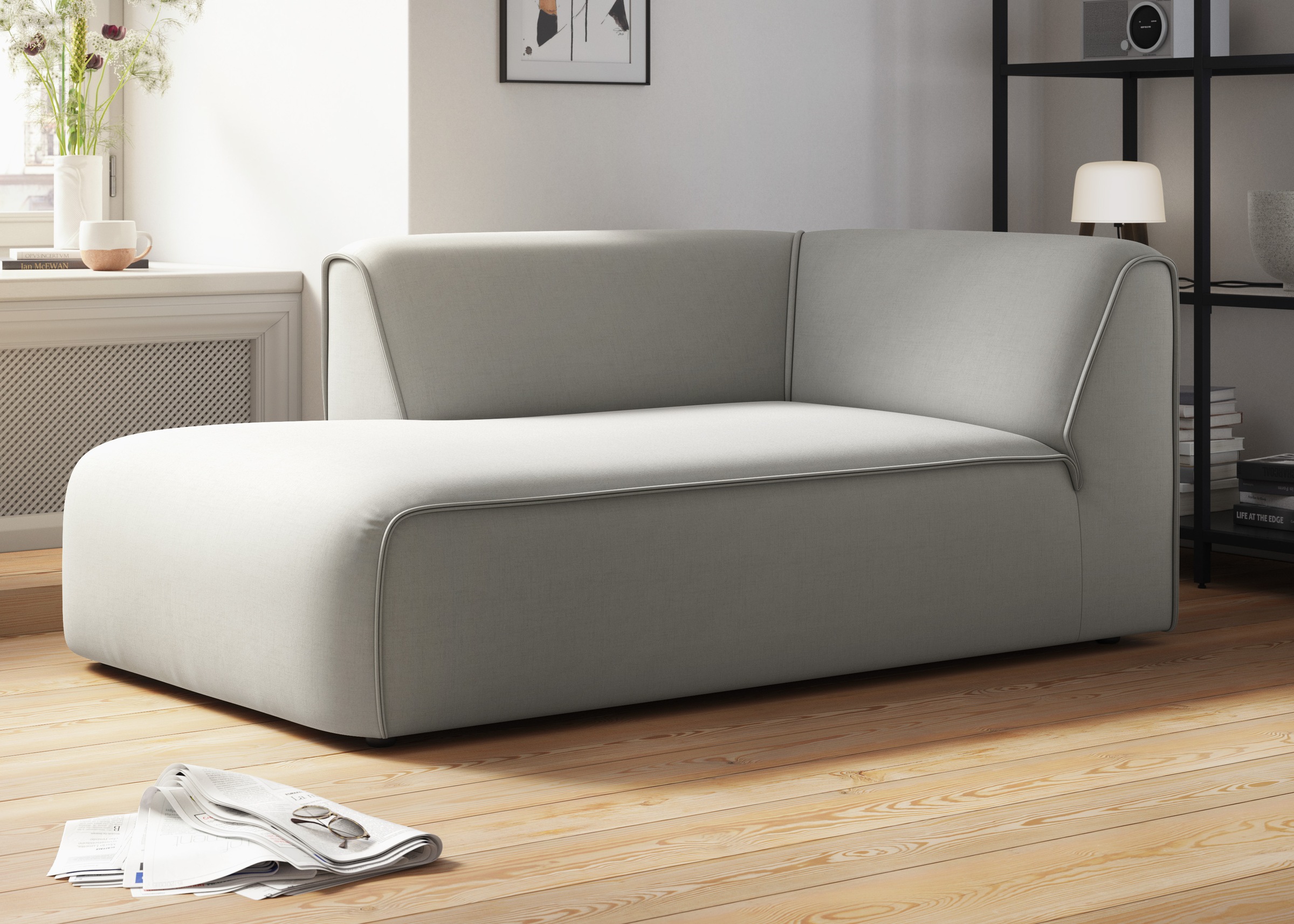 RAUM.ID Ottomane »Merid Chaiselongue, Maße B/T/H: 100/162/70 cm«, als Modul oder separat verwendbar, für individuelle Zusammenstellung