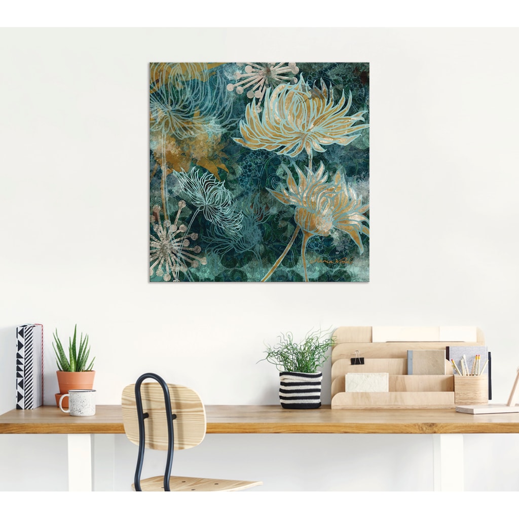 Artland Wandbild »Blaue Chrysanthemen I«, Blumen, (1 St.)