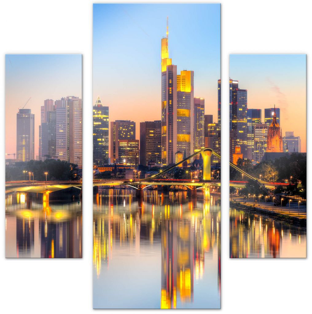 Wall-Art Mehrteilige Bilder »Frankfurter Lichter (3-teilig)«, (Set, 3 St.)  auf Raten kaufen
