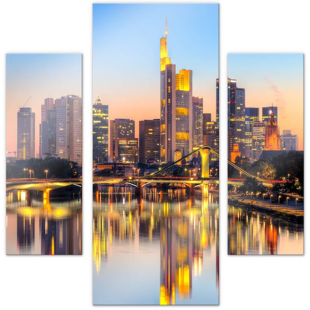 Wall-Art Mehrteilige Bilder »Frankfurter Lichter (3-teilig)«, (Set, 3 St.)  auf Raten kaufen