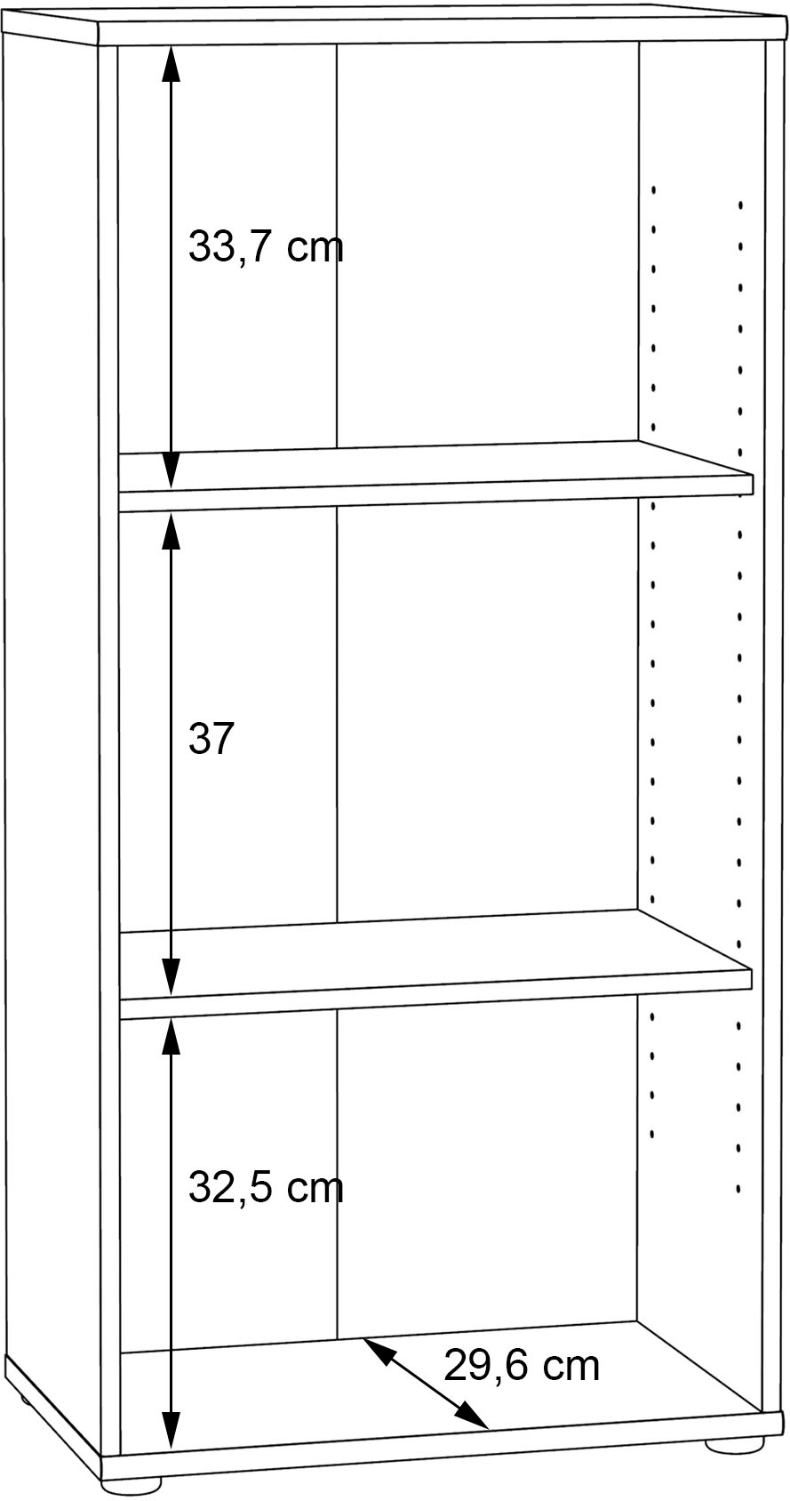 FORTE Regal »Tempra«, Höhe ca. 111 cm