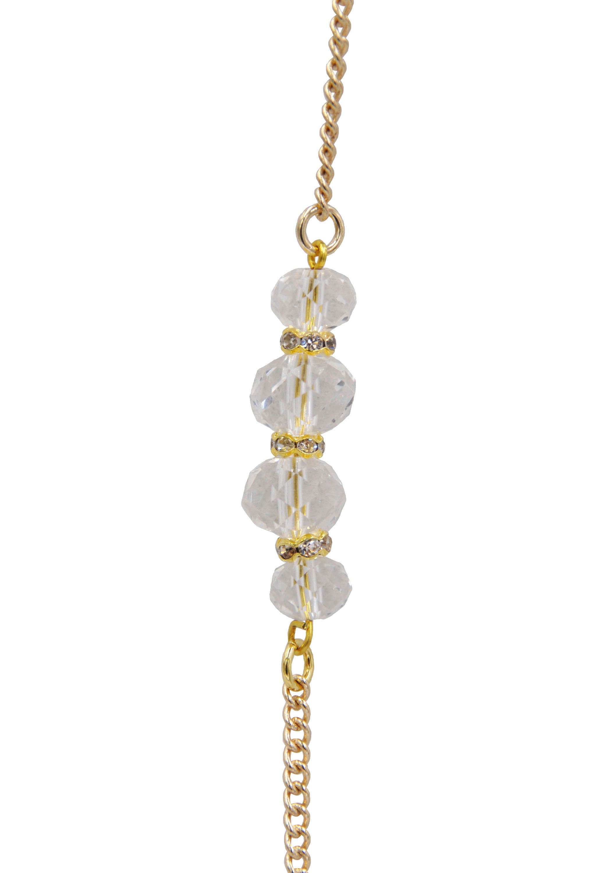 J.Jayz Kette mit Anhänger »Golden Flower«, mit Glasstein