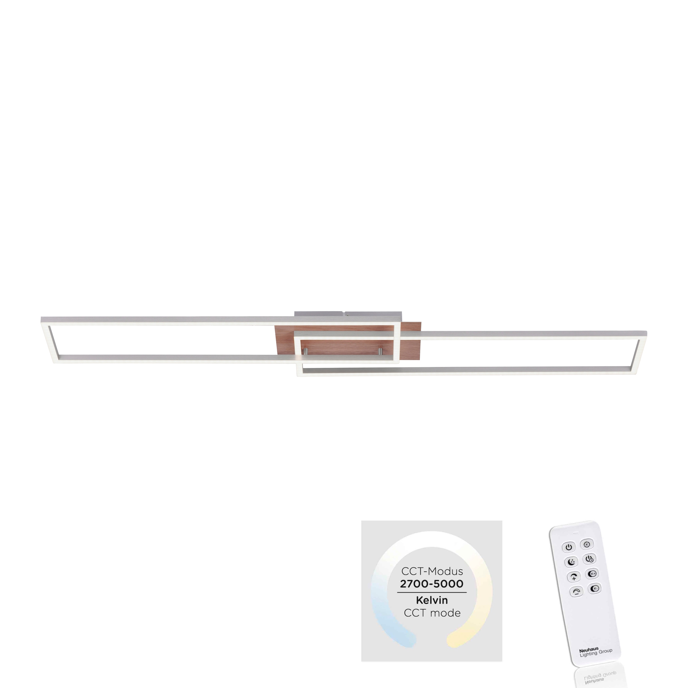JUST LIGHT LED Deckenleuchte »IVEN«, 2 flammig, Leuchtmittel LED-Board | LED fest integriert, dimmbar über Fernbedienung