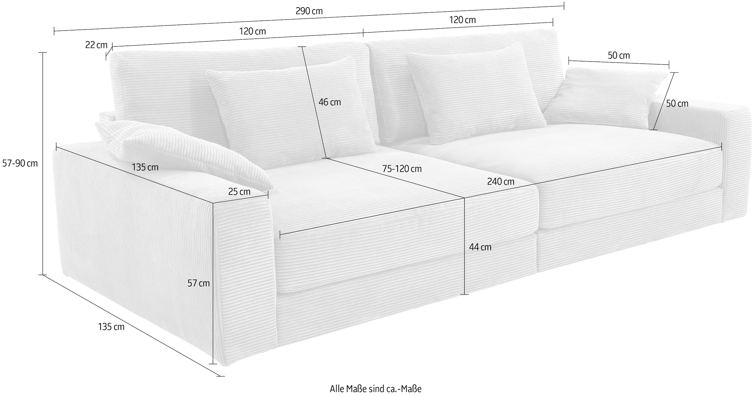 Jockenhöfer Gruppe Big-Sofa »Milano XXL«