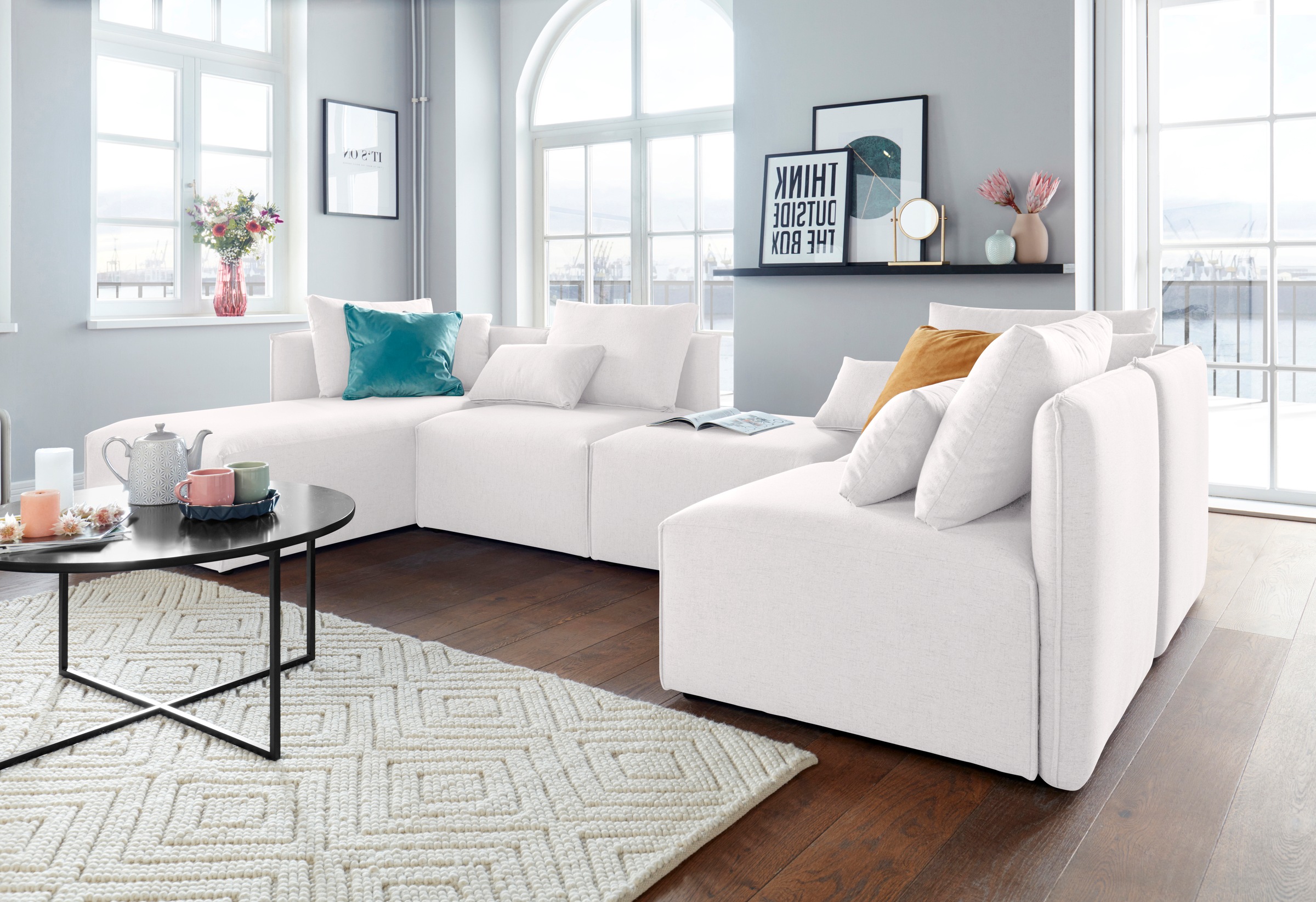 andas Wohnlandschaft »Nöre U-Form« 5 Teile, in vielen Bezugsqualitäten und günstig online kaufen