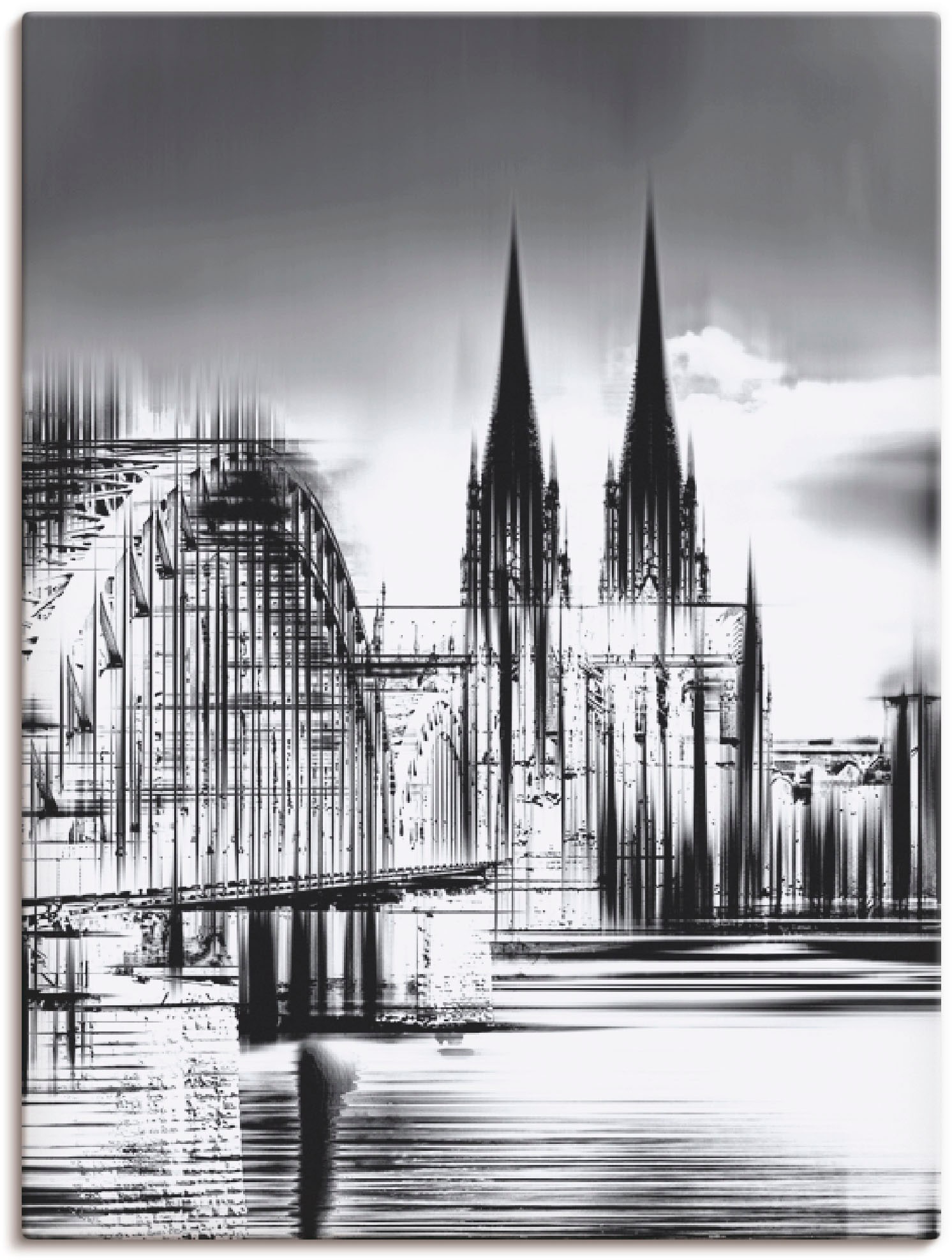 Artland Wandbild »Köln Skyline Collage III«, Deutschland, (1 St.), als Lein günstig online kaufen