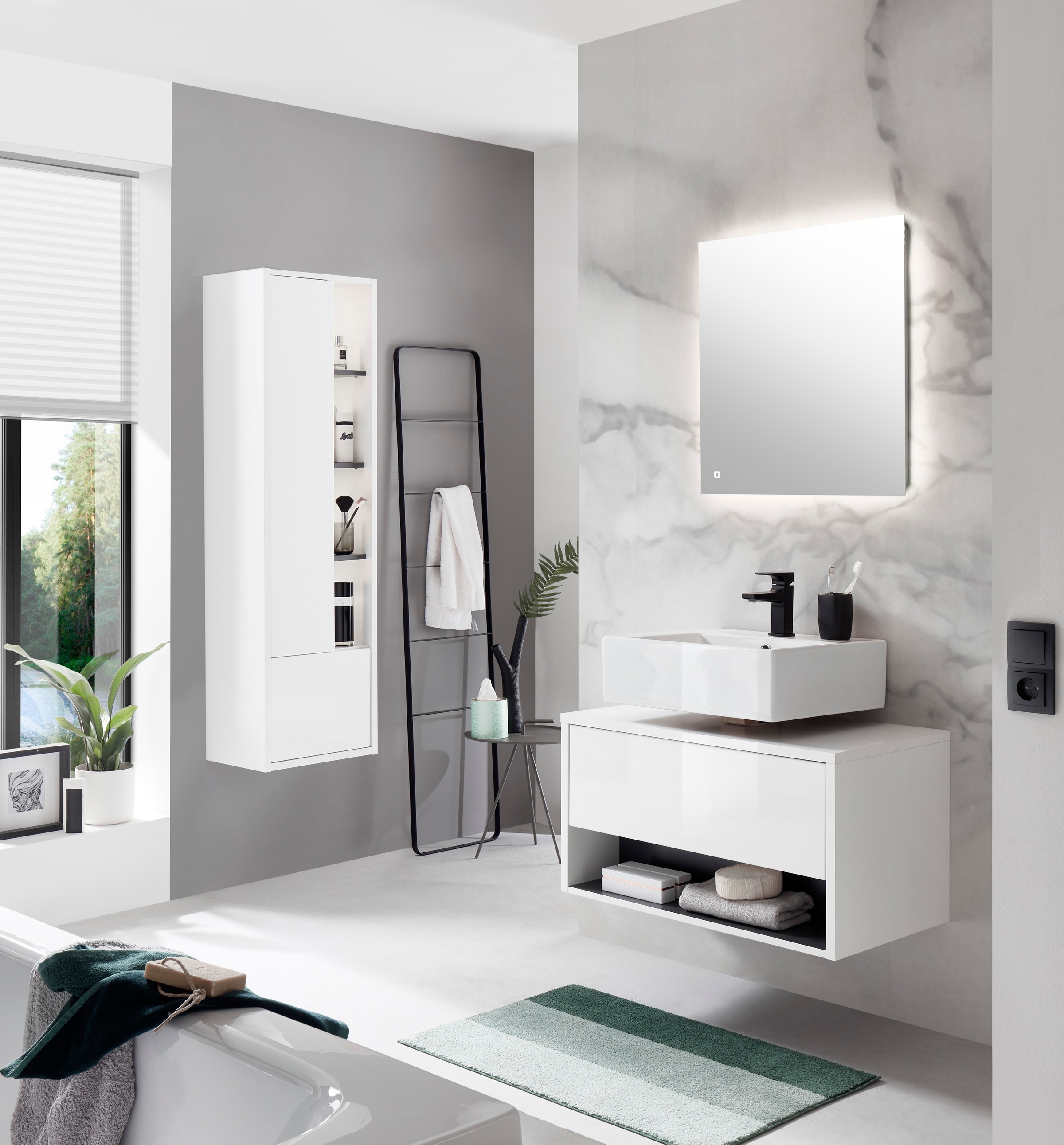 PLACES OF STYLE Badmöbel-Set »Studio Line, Bad im modernen Design, 3-teilig günstig online kaufen