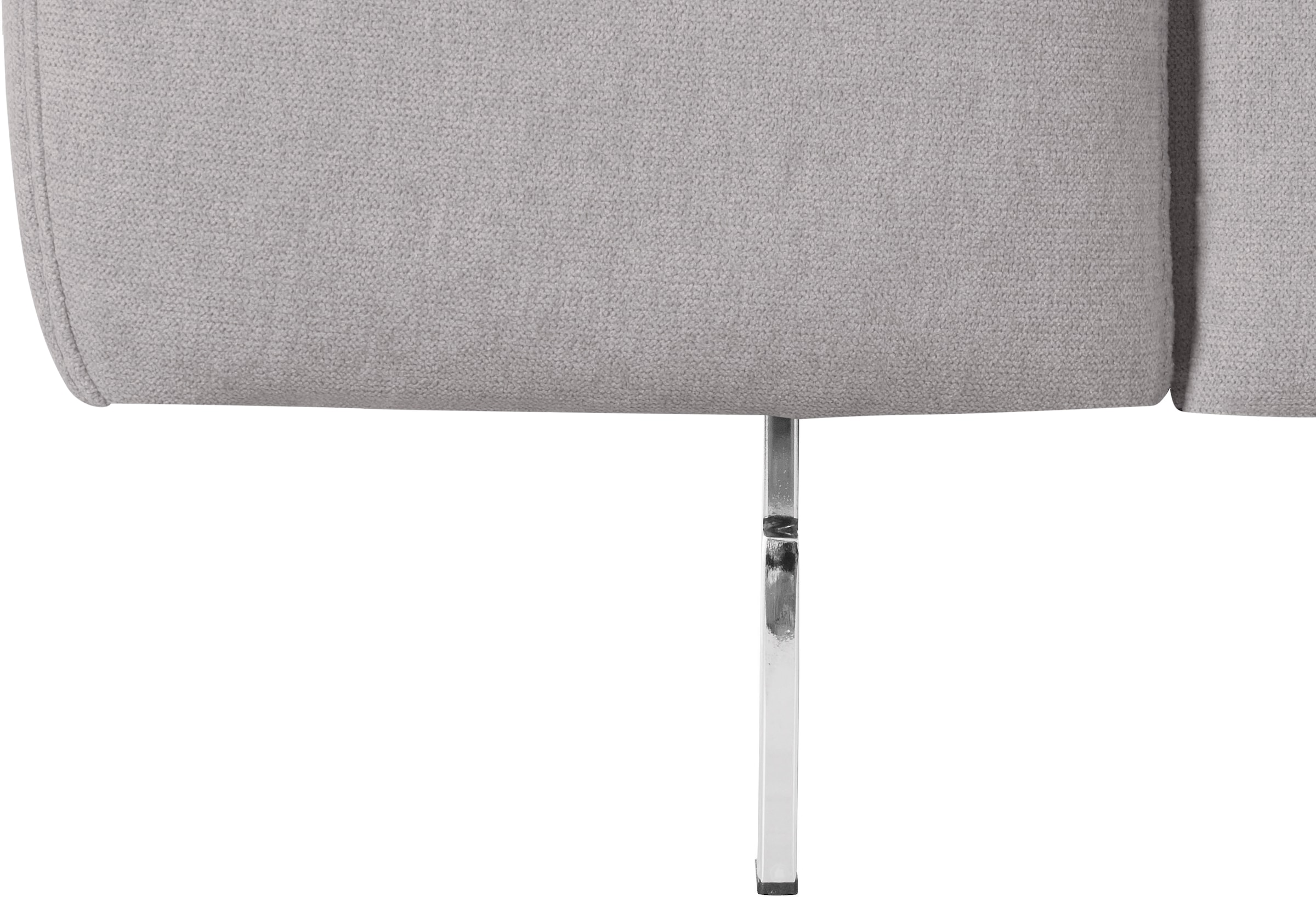 COTTA Ecksofa »Chef L-Form«, mit Kopfteilverstellung, edle Metallkufen, wahlweise mit Bettfunktion