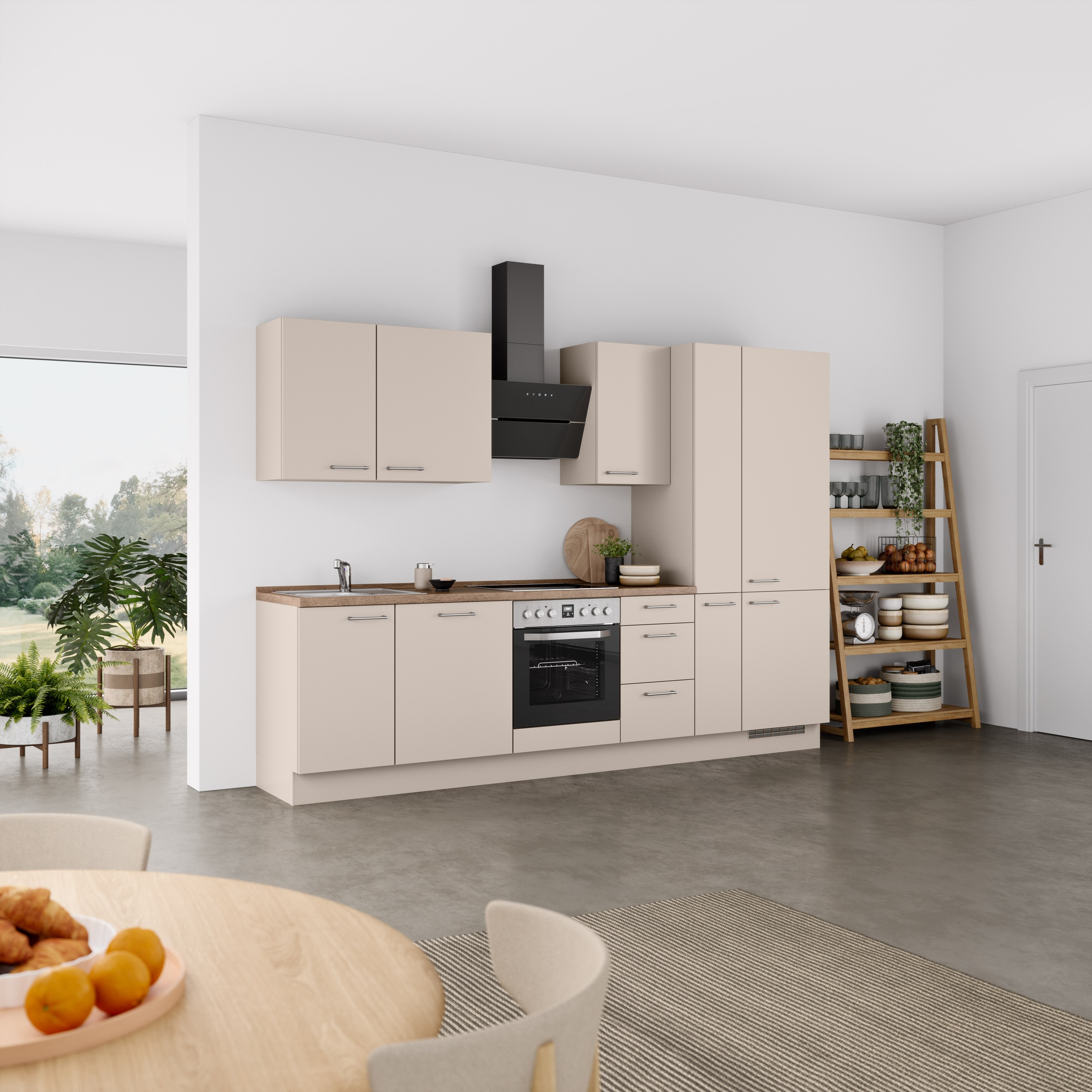 nobilia® Küchenzeile »"Laser II", Ausrichtung wählbar, Breite 300 cm« vormo günstig online kaufen