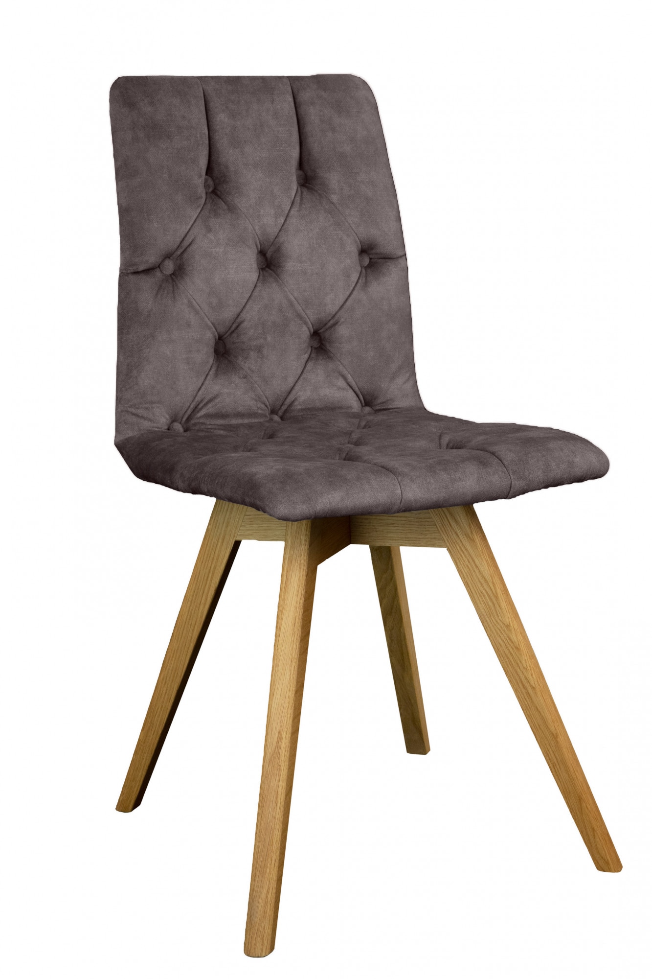 andas Esszimmerstuhl »Rania«, (Set), 2 St., Samtvelours, Massivholzgestell, mit Knopfheftung