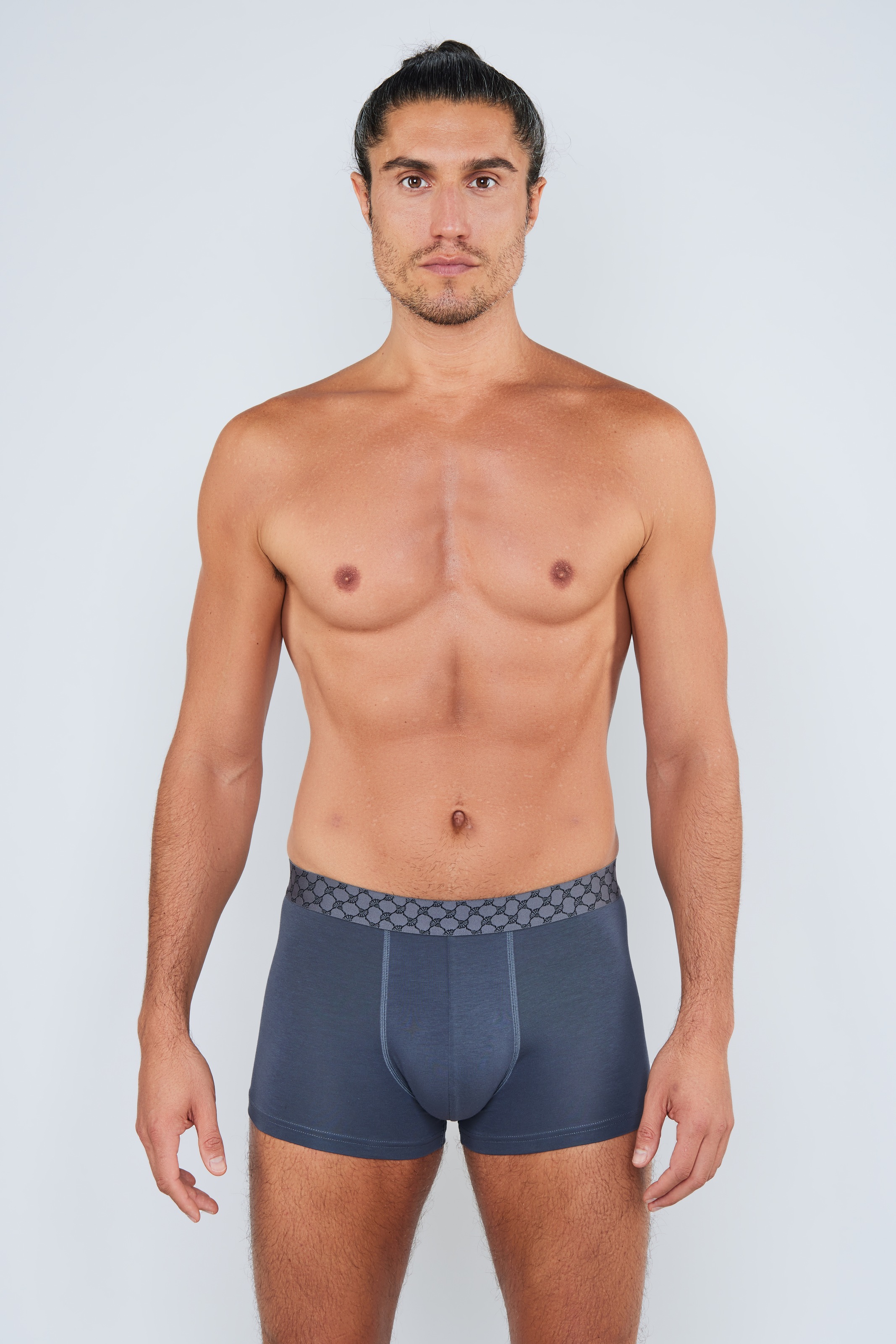 JOOP! Boxer »Everyday«, (3er Pack), Baumwoll-Mix, Cornflower-Design-Bund, elastisch, ohne Eingriff