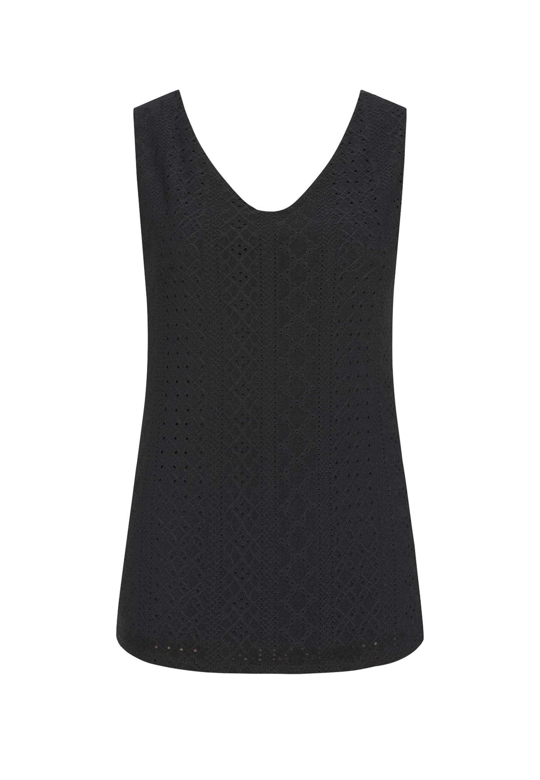 CLOUD 5IVE Klassische Bluse »CLOUD 5IVE Top mit Lochmuster und hinten offen in Wickeloptik«