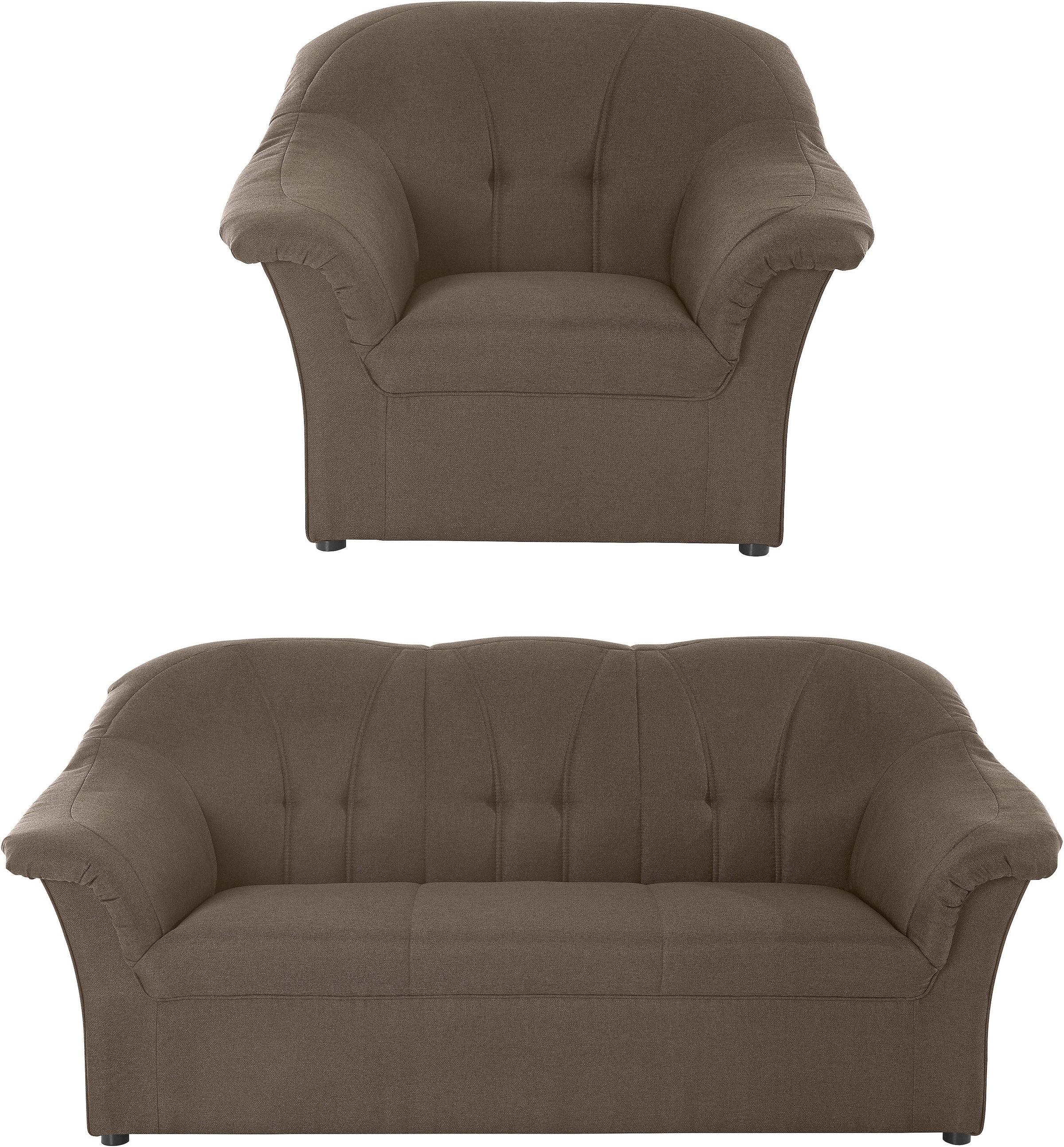 DOMO collection Polstergarnitur »Pegnitz zeitlos und elegant« Set, Sessel u günstig online kaufen