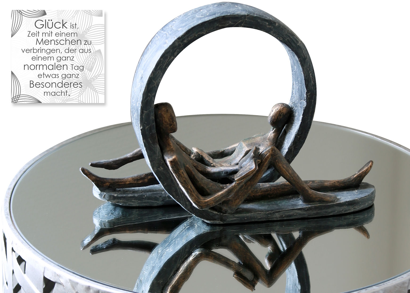 Dekoobjekt, 22 Dekofigur online by Wohnzimmer (1 St.), Auszeit«, cm, »Skulptur mit bestellen Spruchanhänger, Gilde Casablanca Höhe