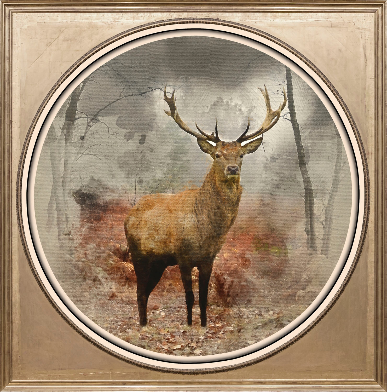 queence Acrylglasbild »Hirsch«, Hirsch-Wildtiere-Gemälde-Kunst-Hirschbilder günstig online kaufen