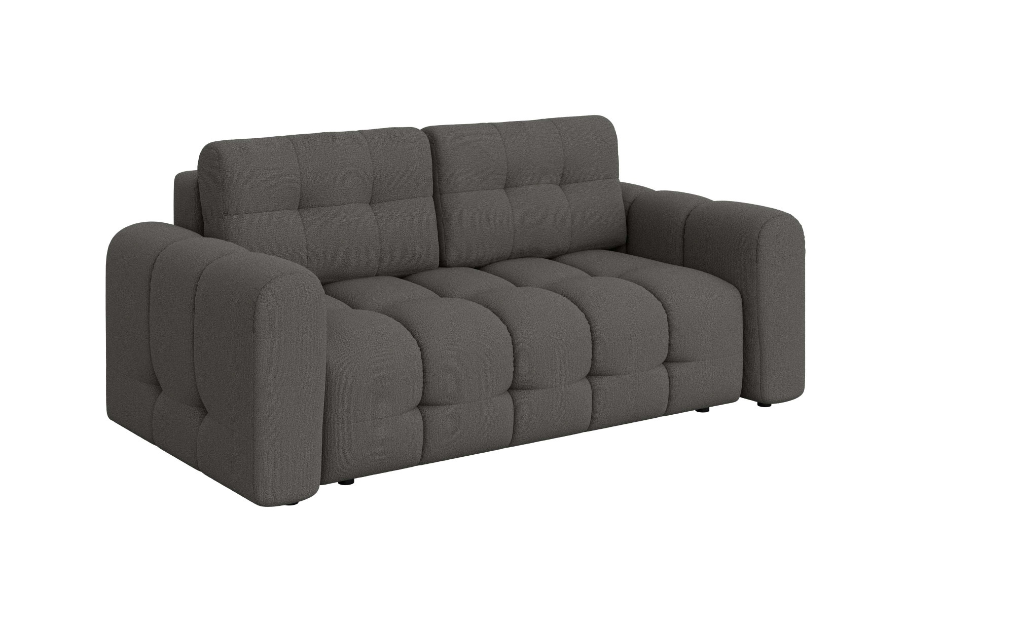 INOSIGN 2-Sitzer »Manilla, trendige Steppung, 2 Rückenkissen, B/T/H 195/107/91 cm«, mit Wellenunterfederung, in verschiedenen Materialien und Farben