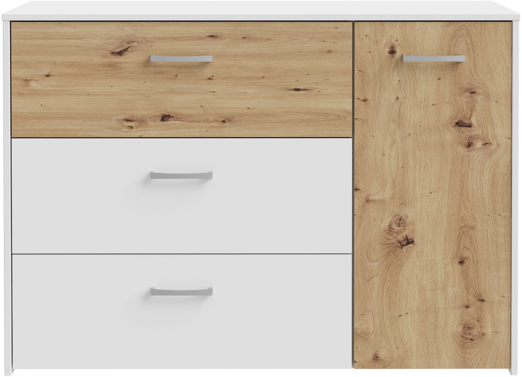 FORTE Sideboard »Culgoa«, Sideboard, 3 Schubkästen, 1 Türe viel Staraum pflegeleichtes Dekor