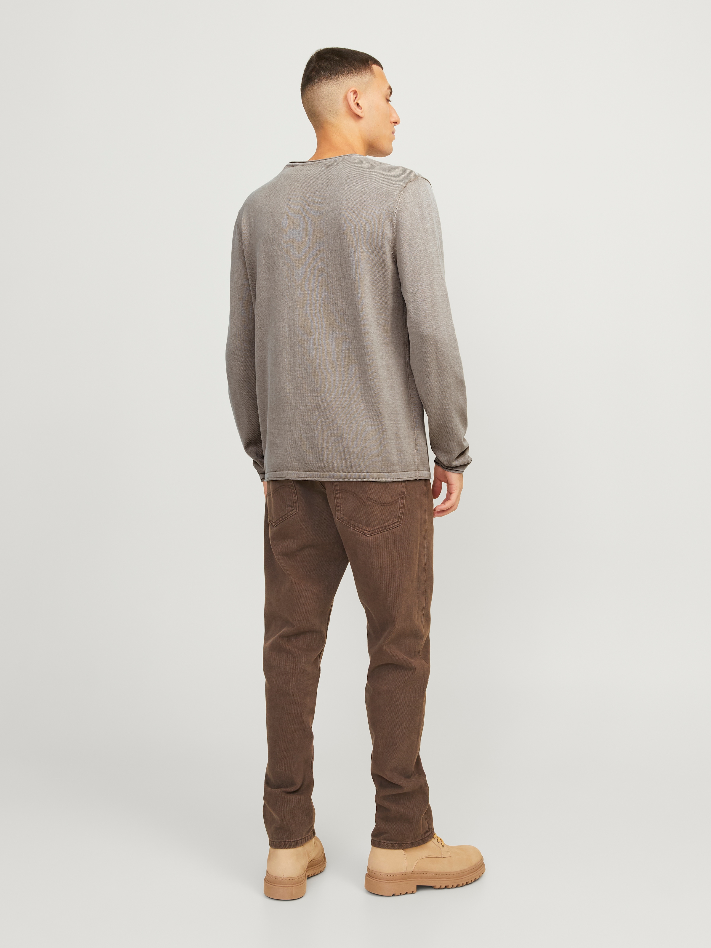 Jack & Jones Rundhalspullover »JJELEO KNIT CREW NECK NOOS« Baumwolle, regular fit