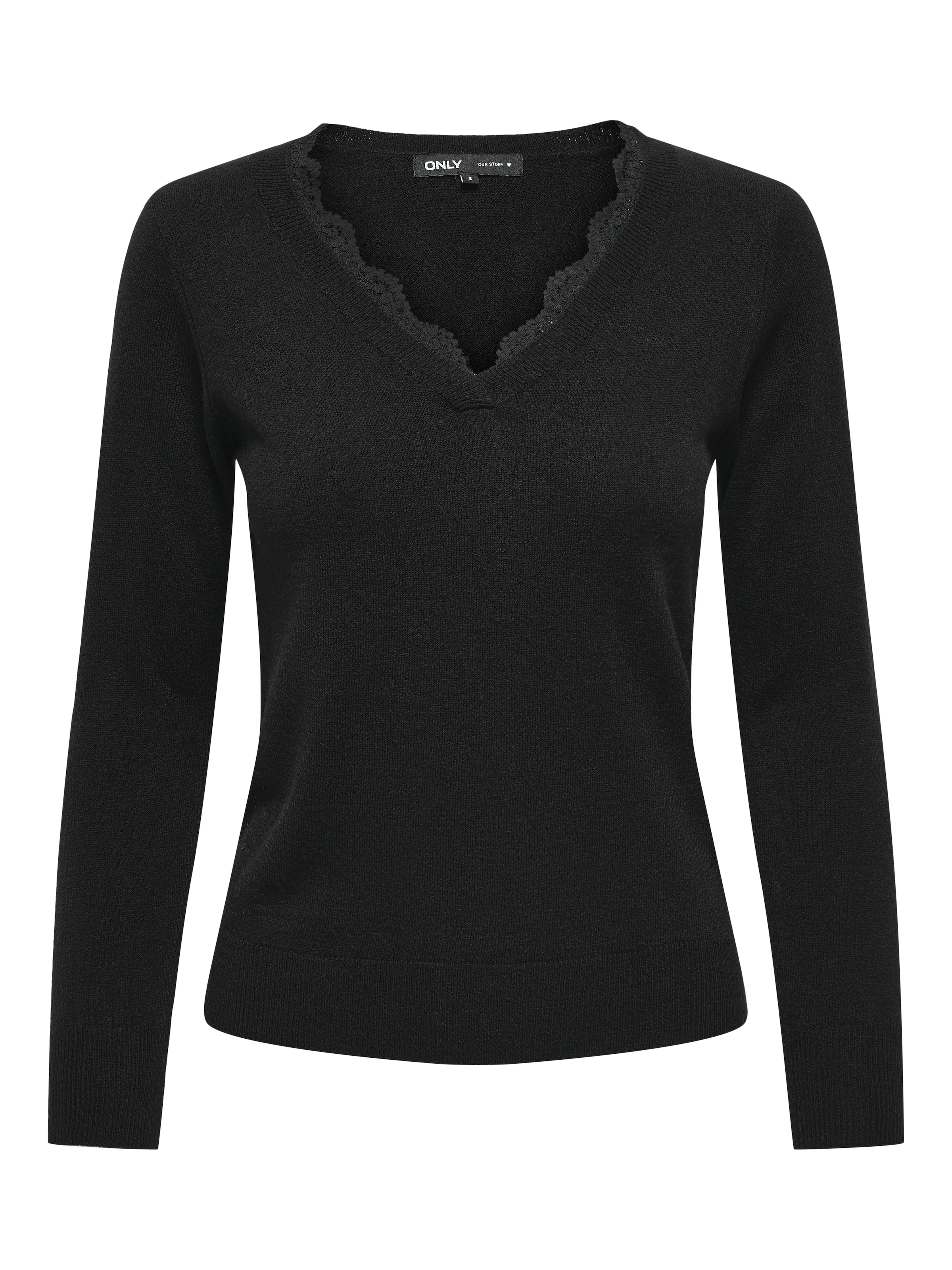 ONLY V-Ausschnitt-Pullover »ONLSUN LS LACE V-NECK CC KNT«