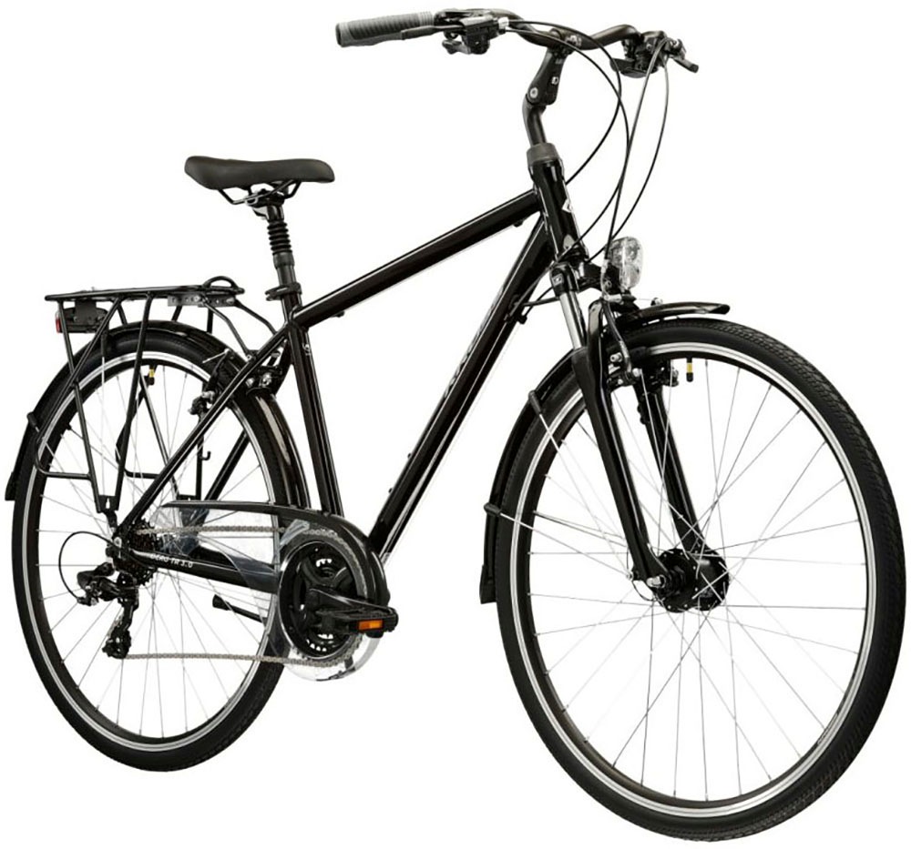 Kross Trekkingrad »Herren-Trekkingrad 28" Berg TR 3.0 Schwarz 21 Gänge« 21 Gang Shimano TOURNEY TY300 Schaltwerk Kettenschaltung