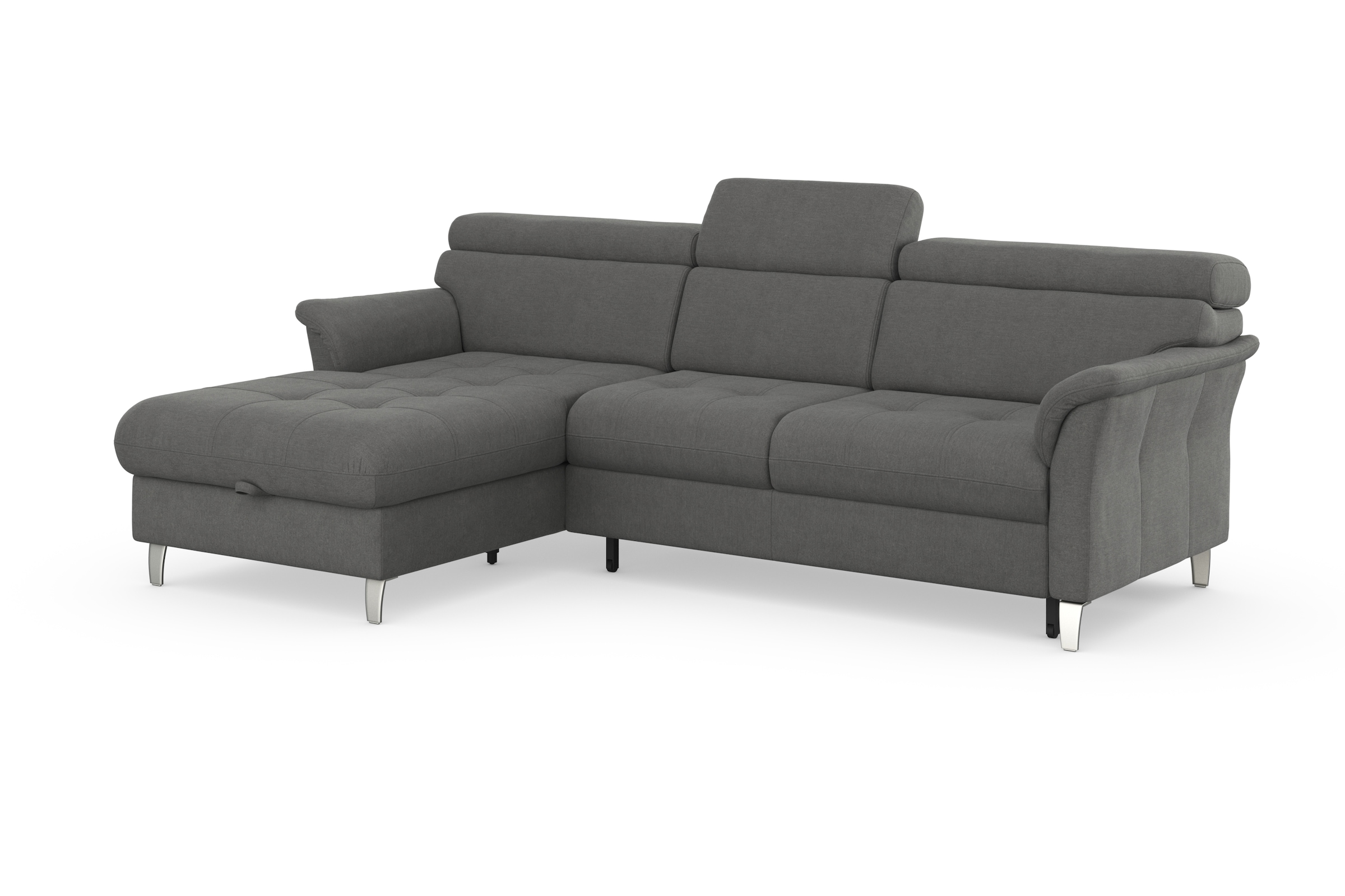 sit&more Ecksofa »Marano L-Form«, inklusive Kopfteilverstellung, wahlweise mit Bettfunktion, Bettkasten