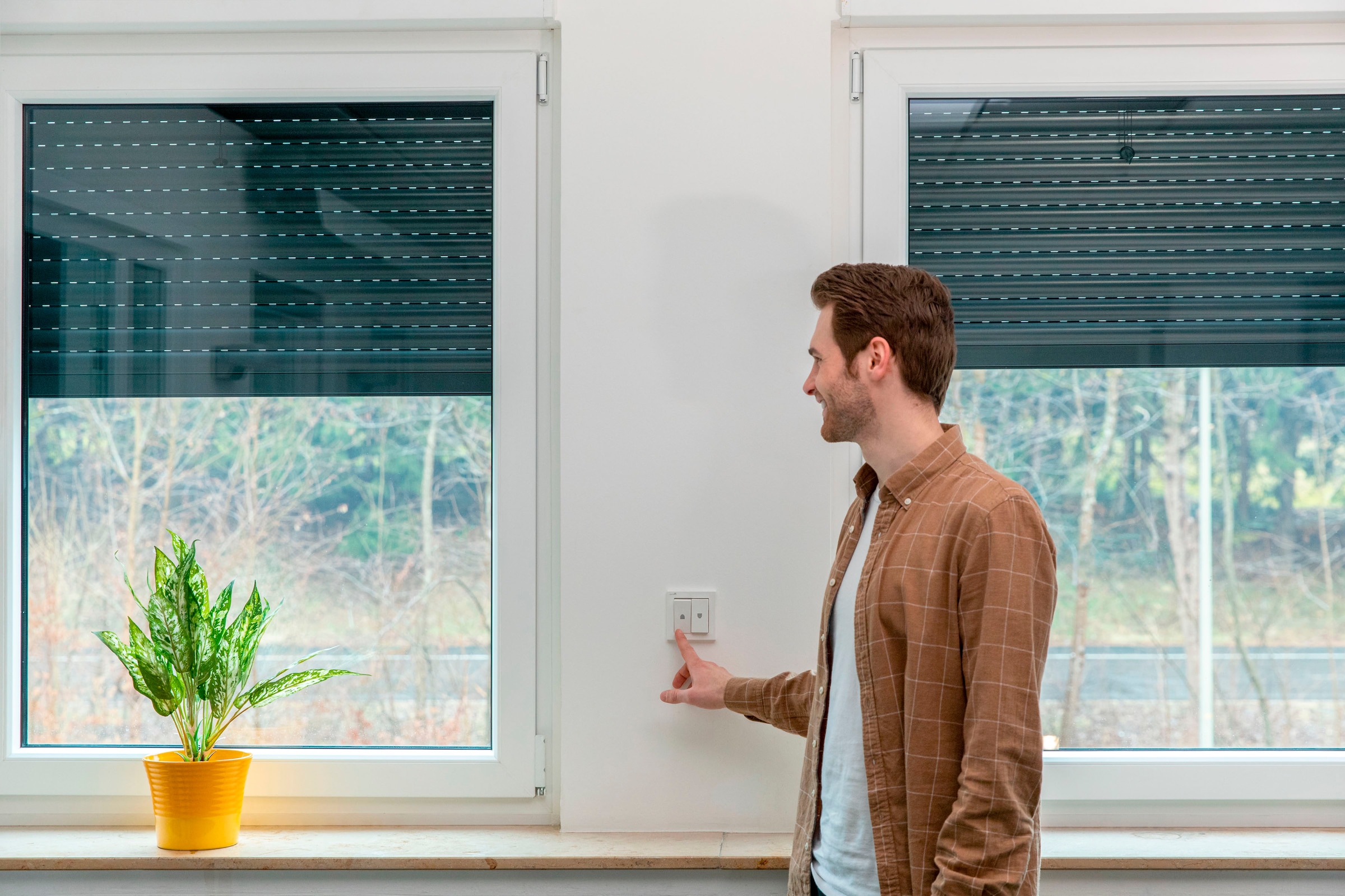 SCHELLENBERG Schalter »für Jalousien mit Rastfunktion zur Unterputzmontage«, Rollladenschalter für elektrischen Rollladen und Markisen