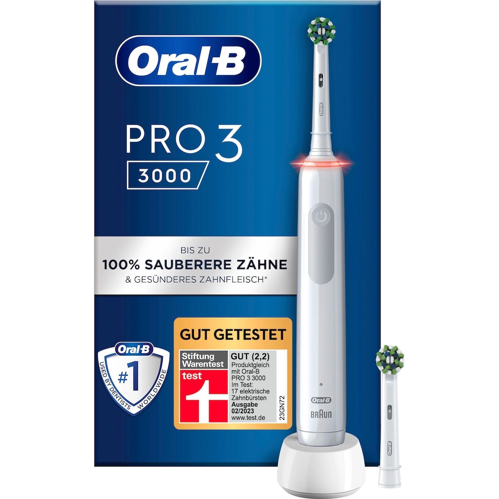 Oral-B Elektrische Zahnbürste »Pro 3 3000«, 2 St. Aufsteckbürsten