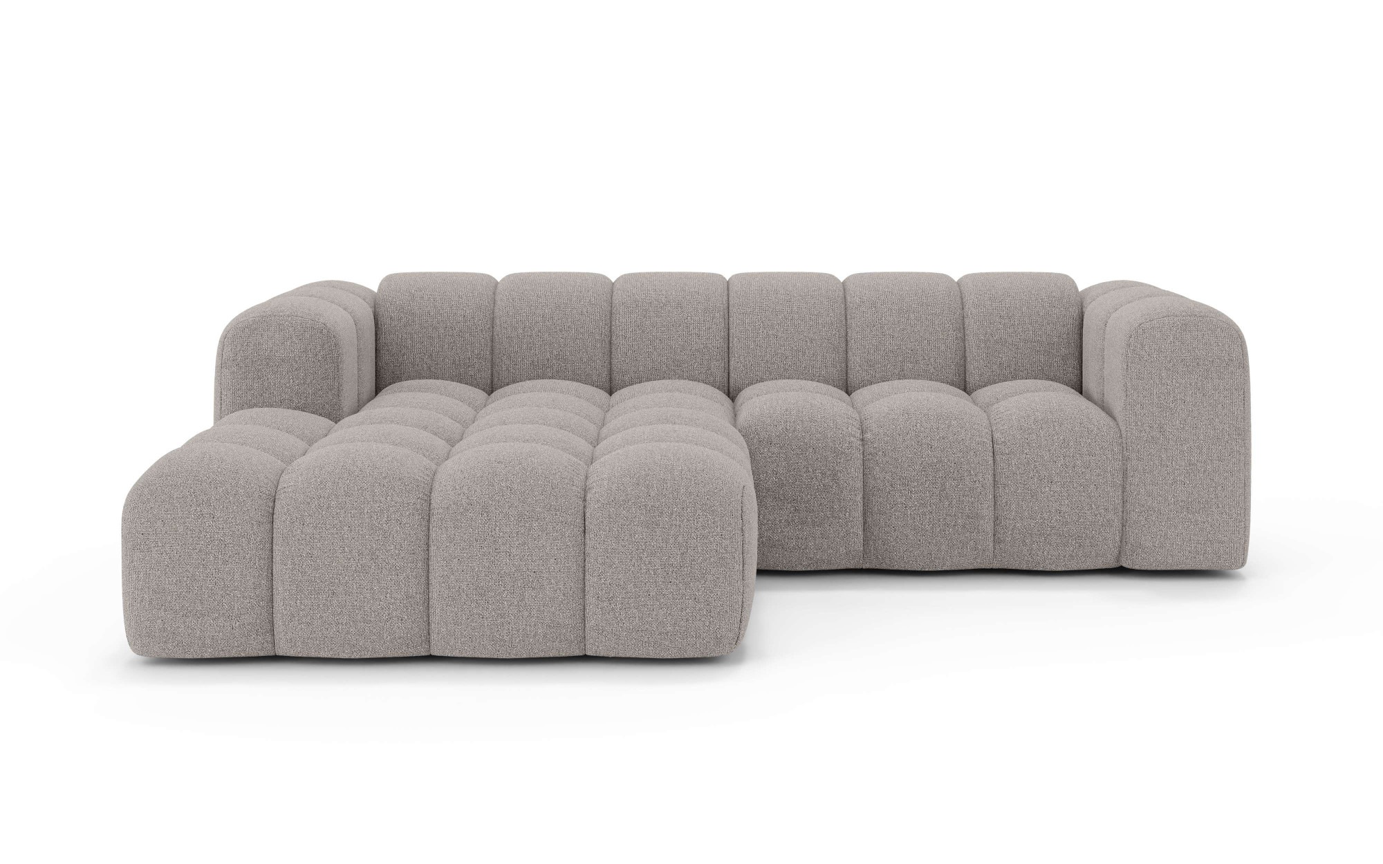 OTTO home Ecksofa »KALLIE Design-Sofa mit Wellenunterfederung, Bubble-Optik, 248/186/72cm«, moderne Steppung, hoher Sitzkomfort und modernes Design