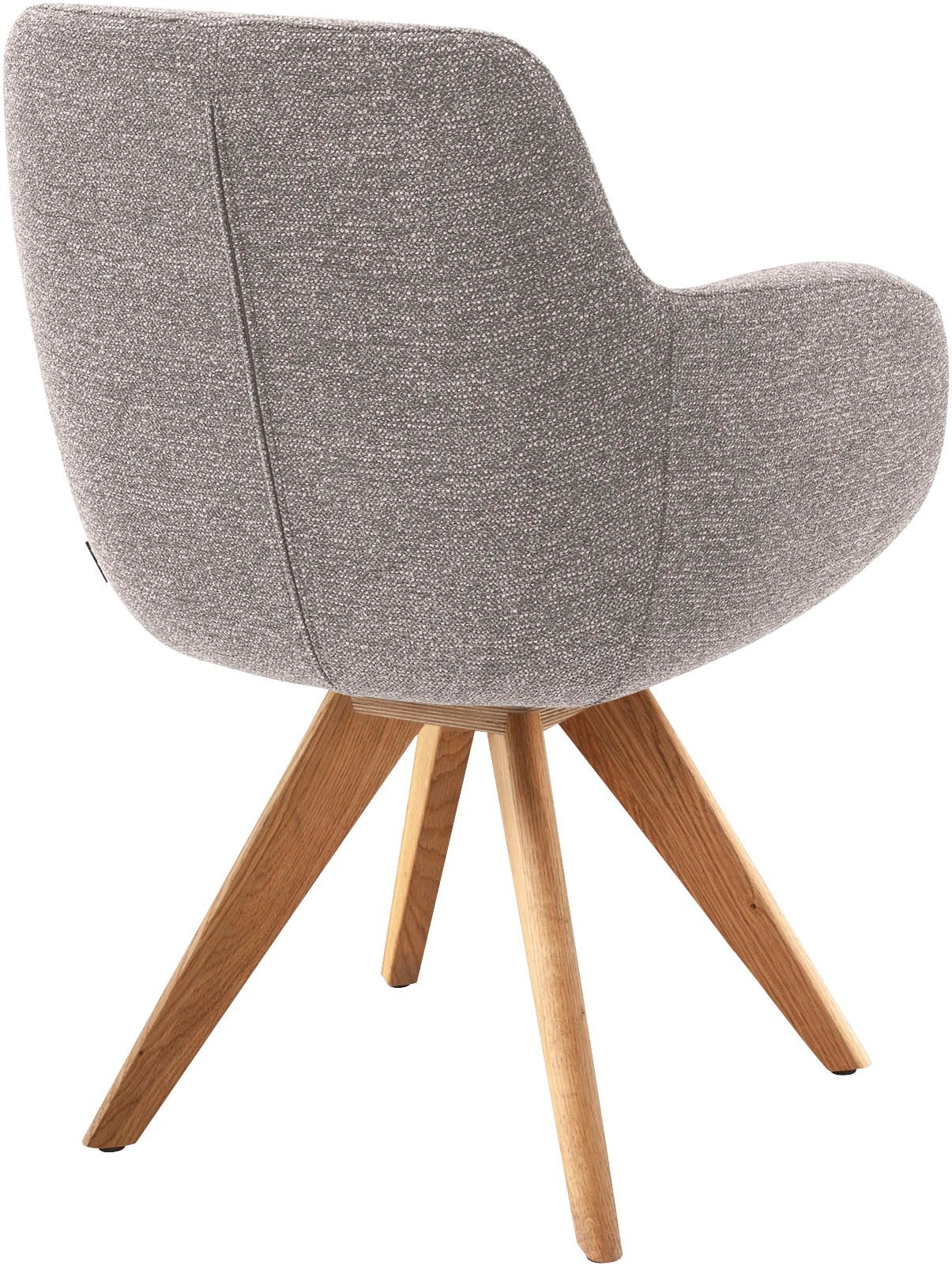Musterring Esszimmerstuhl »Tavia«, (Set), 2 St., Chenille, Stativgestell Eiche Bianco, Drehfunktion optional, diverse Farben