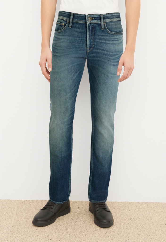 Jack & Jones Regular-fit-Jeans »JJICLARK mit Used-Look und Stretch für den Alltag« mit Abriebeffekten